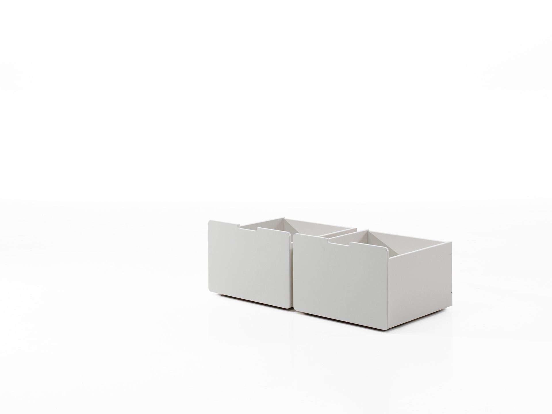 Vipack Bettschubkasten aus MDF in Weiß mit 2 Schubladen. Abmessungen (BxHxT) 55,8x39,6x60 cm