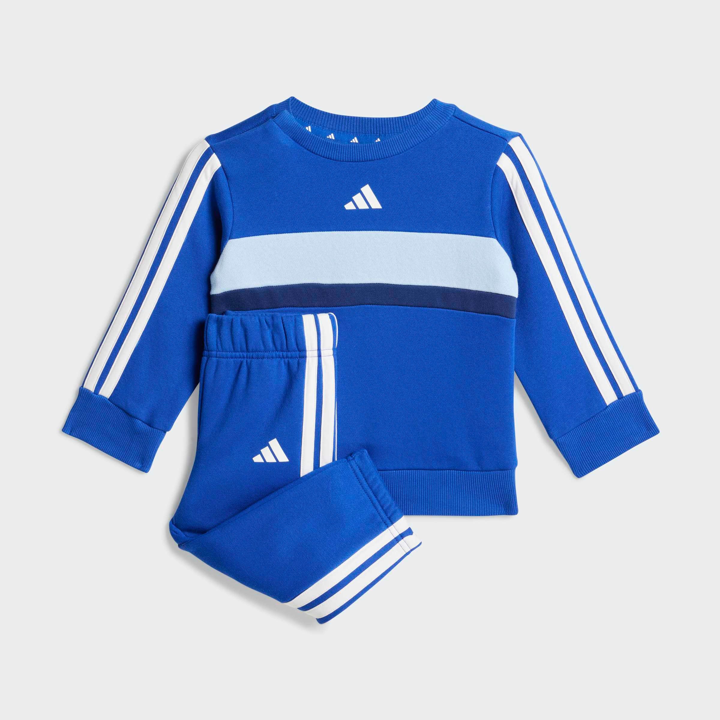adidas Sportswear Trainingsanzug SEASONAL ESSENTIALS TIBERIO 3-STREIFEN KIDS SET (2-tlg)