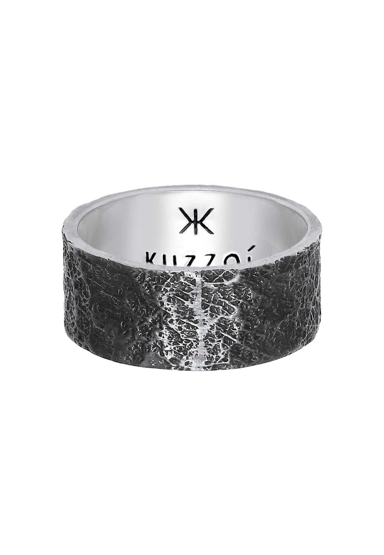 Organic Struktur Herren Kuzzoi 925 Bandring Silber Silberring