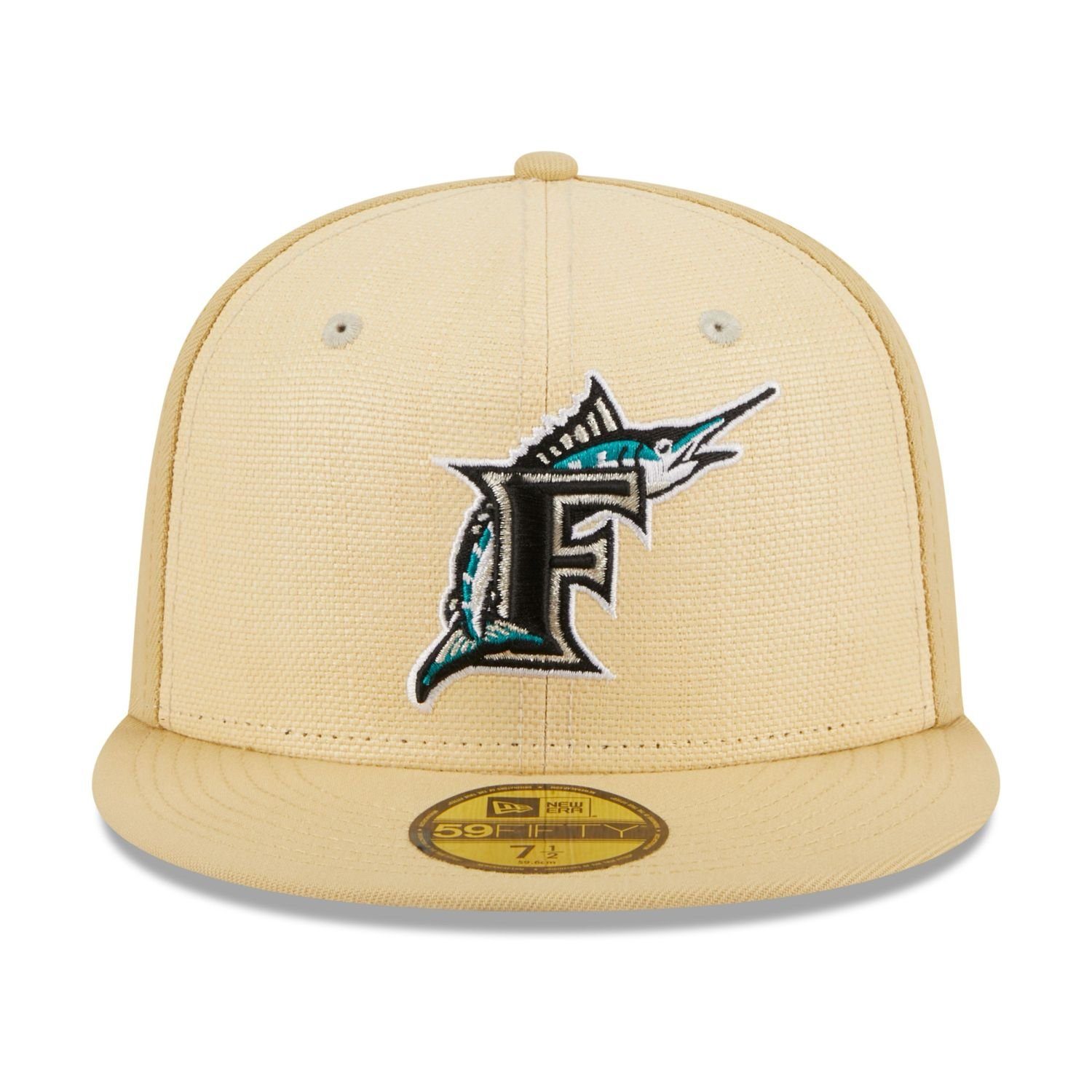 New Era Fitted Cap 59Fifty RAFFIA Florida Marlins