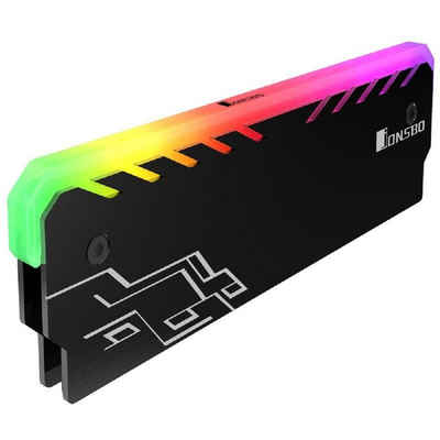 Jonsbo Computer-Kühler NC-1 RGB-RAM Kühler, schwarz, RGB-Beleuchtung, Kühler für Arbeitsspeicher