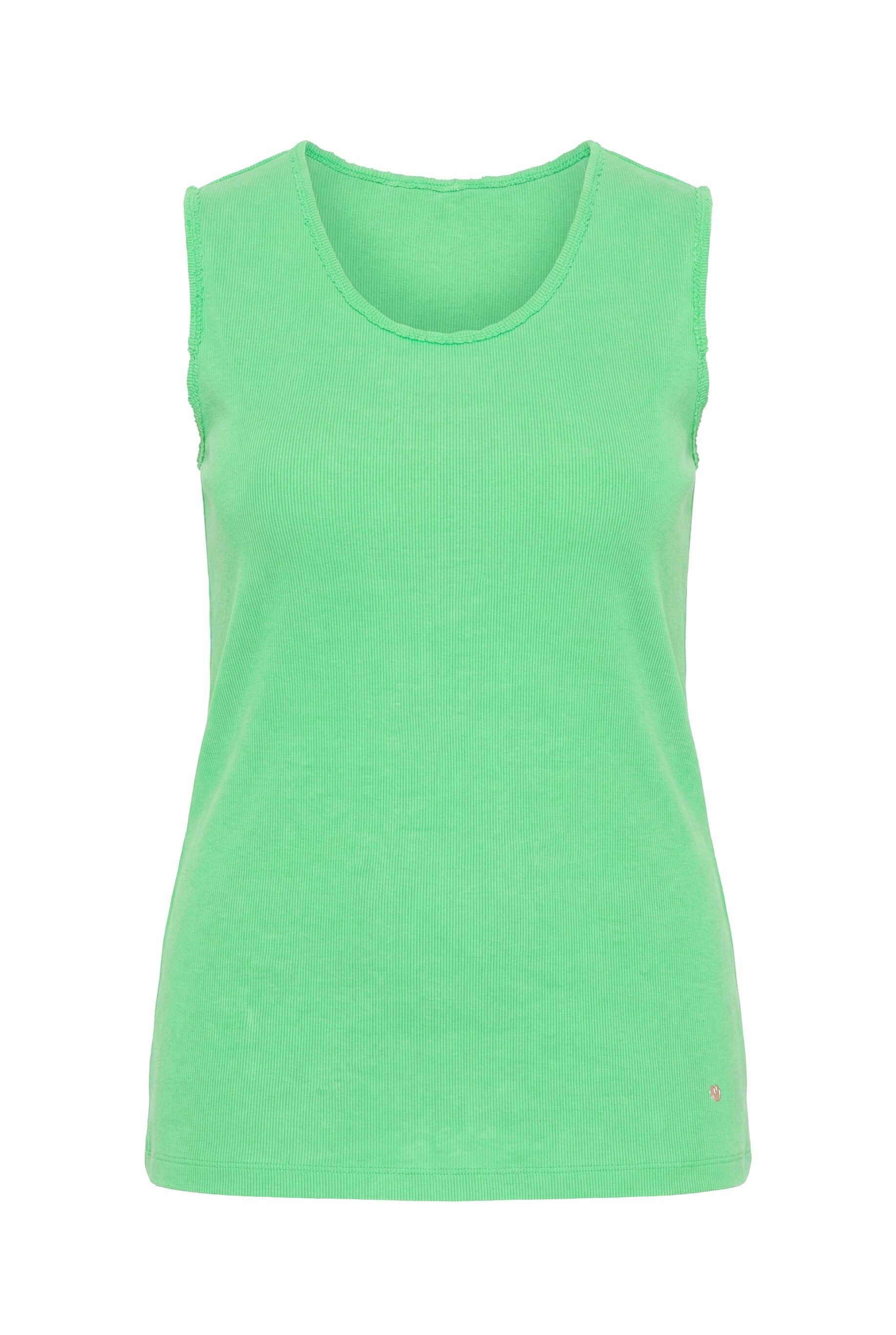 Angel of Style Longtop Top körpernahe Passform Fransenkanten – Bild 2 von 3