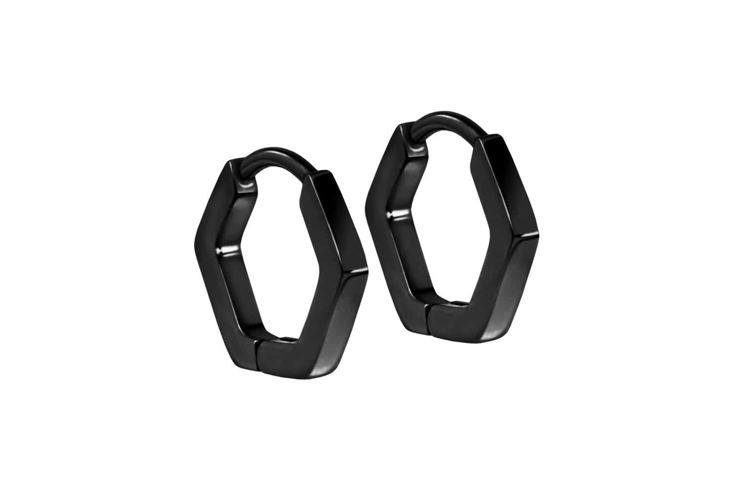 FILANGO Paar Creolen Titan Ohrclicker Creolen SECHSECK (Creolen, 1-tlg)
