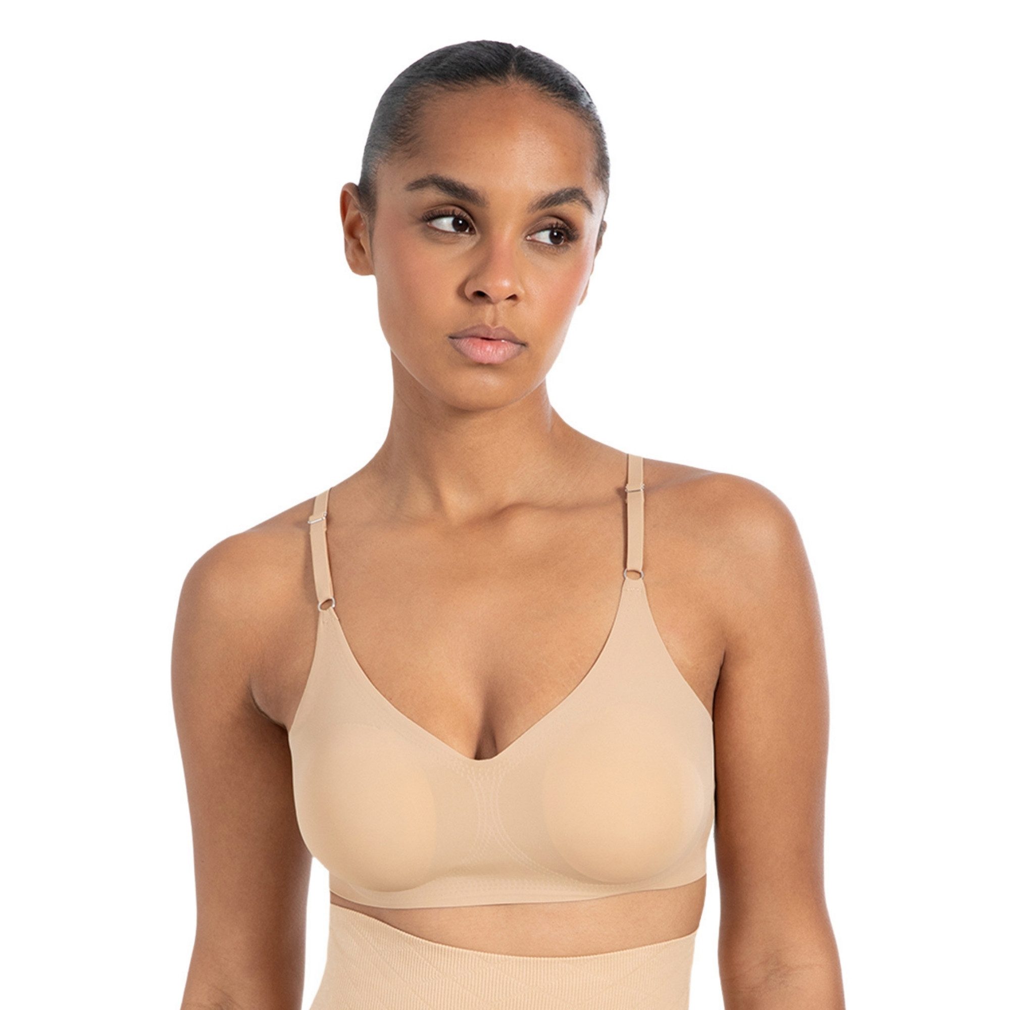 Smilodox Bralette Nysa mit Cups, leicht bügellos Komfort BH, anpassbare Träger Hochwertige Underwear, vielseitig einsetzbar, leichte Shapewear