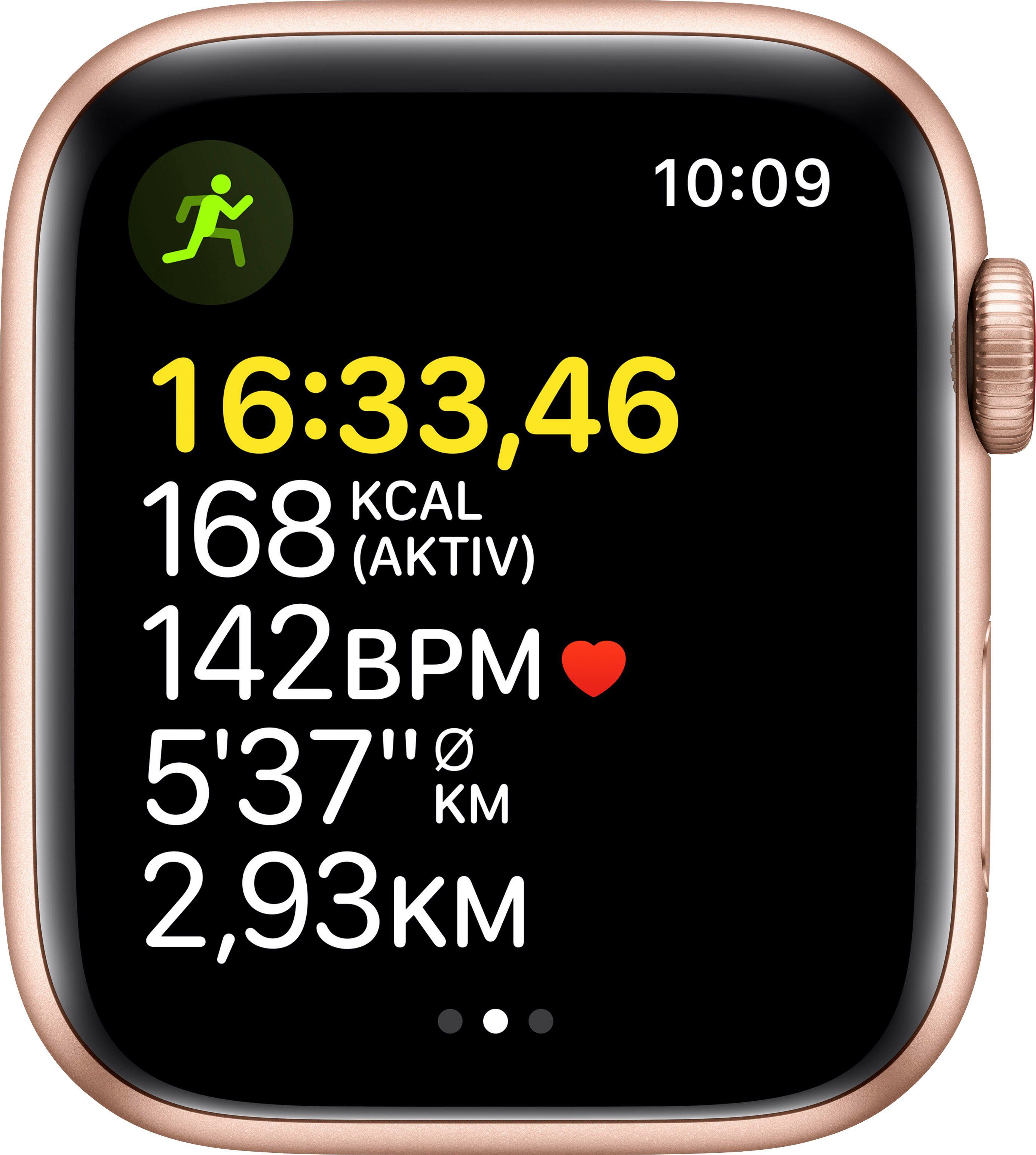 Apple Watch SE + Schrittzähler, Pulsmesser, GPS (4,52 Herzfrequensmesser Smartwatch cm/1,78 Zoll, Kompass, Watch 44mm OS Cellular, 7)