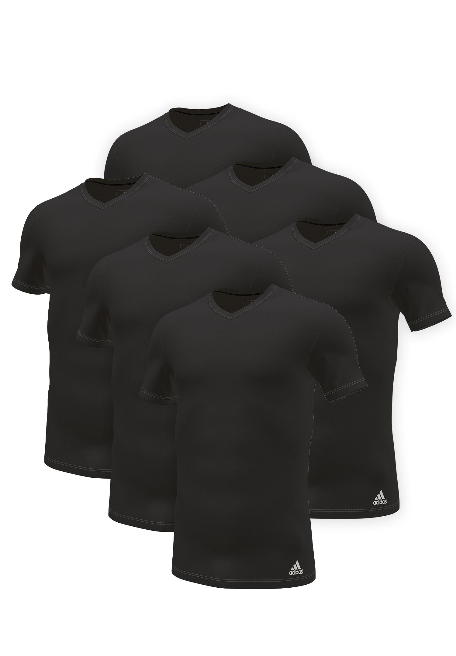 adidas Performance Poloshirt V Neck Shirt (6PK) (Packung, 6-tlg., 6er-Pack)