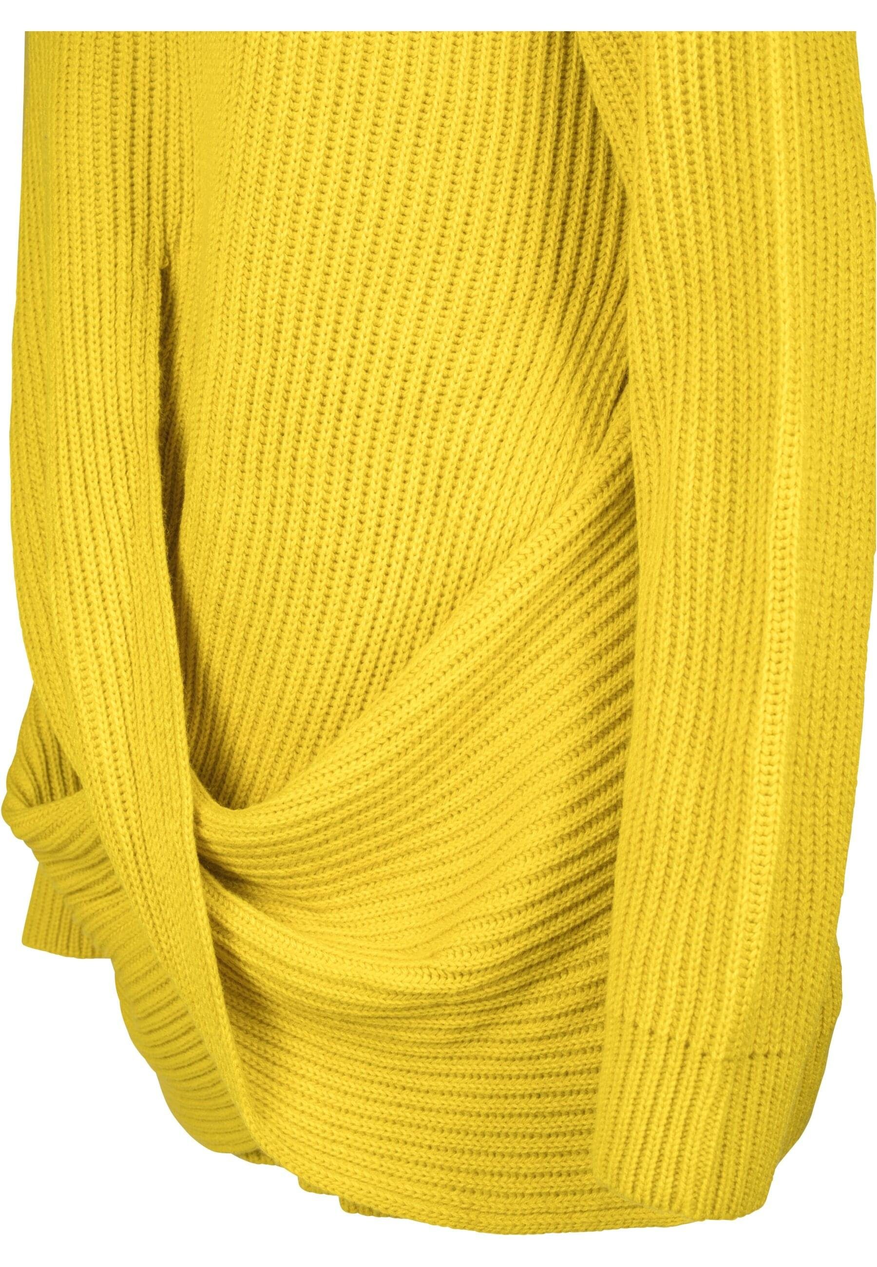CLASSICS URBAN Sweater lemonmustard Damen Wrapped (1-tlg) Kapuzenpullover Ladies