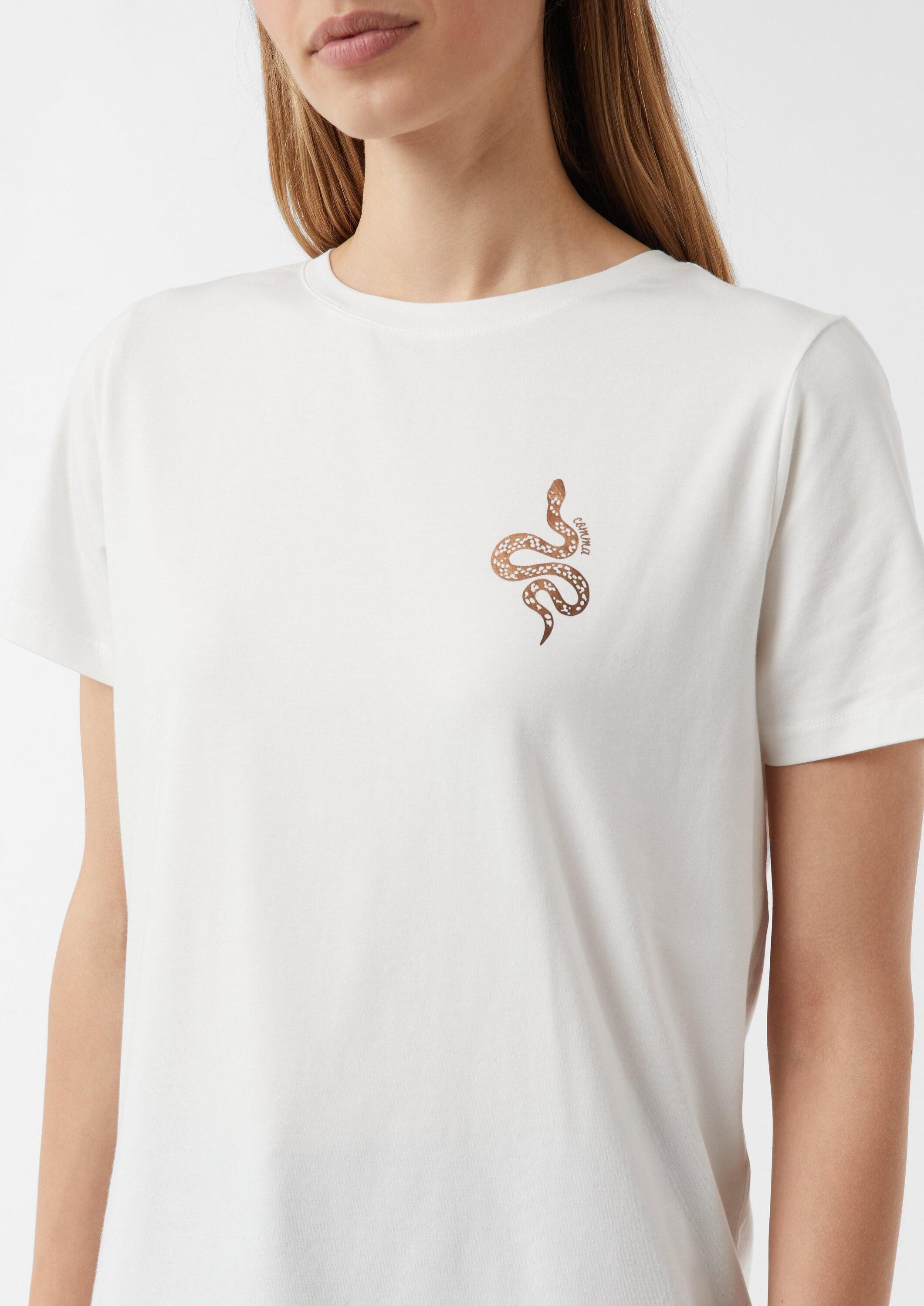 comma Kurzarmshirt T-Shirt T-Shirt mit Artwork