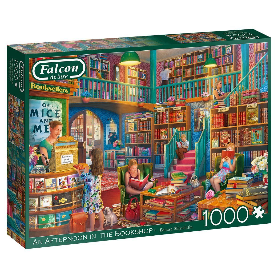 Jumbo Spiele Puzzle Ein Nachmittag in der Buchhandlung 1000 Teile Puzzle, 1000 Puzzleteile, Made in Europe