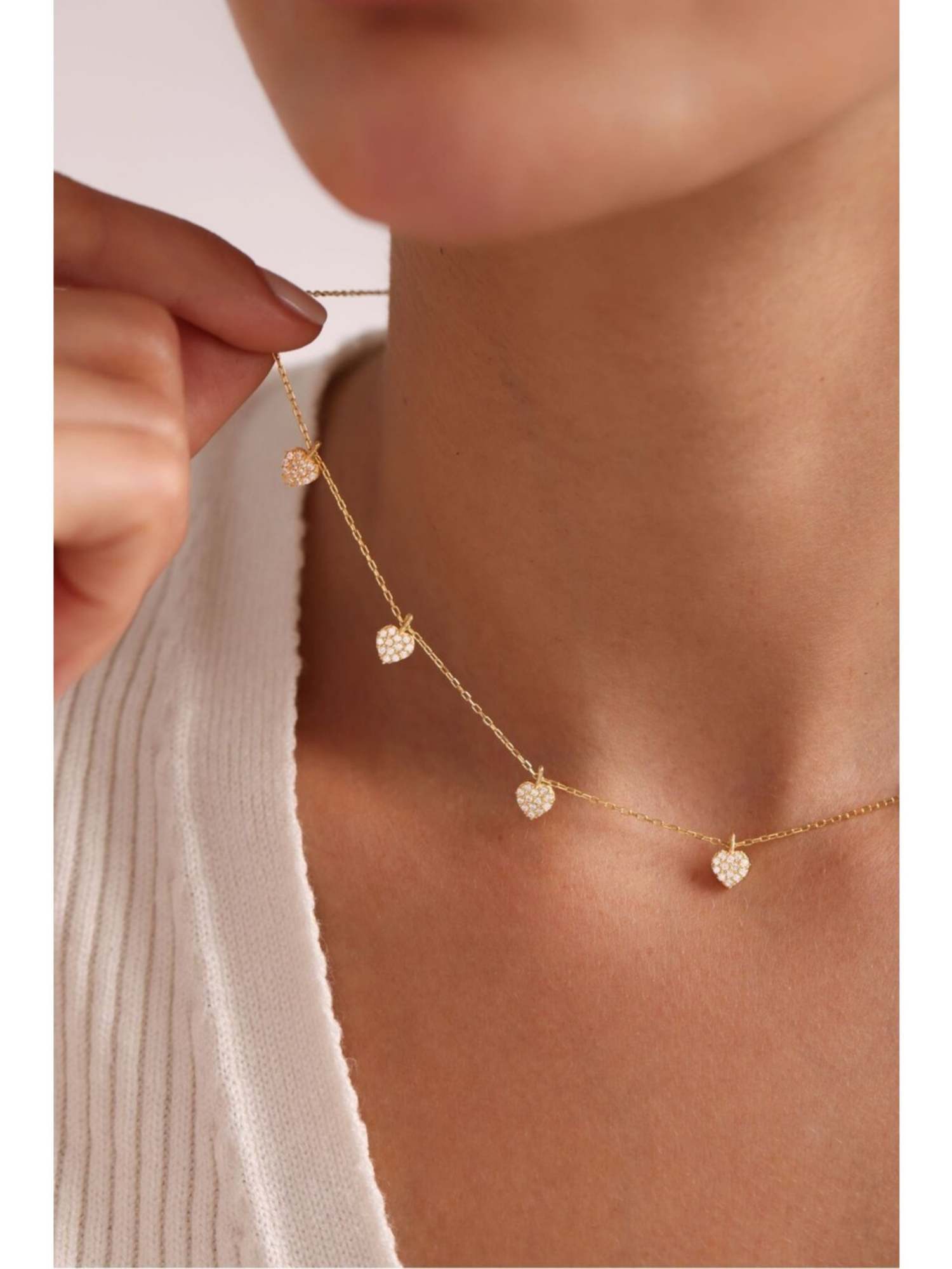 Nisan Kette und Anhänger Set, 925 Sterling Silber Damen Halskette mit Zirko günstig online kaufen