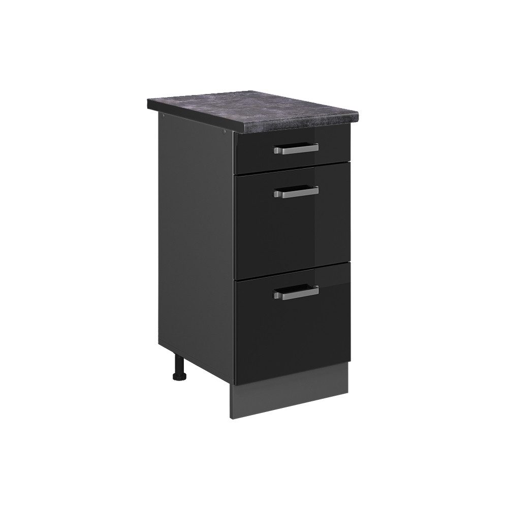 Vicco Unterschrank R-Line, Schwarz Hochglanz/Anthrazit, 40 günstig online kaufen