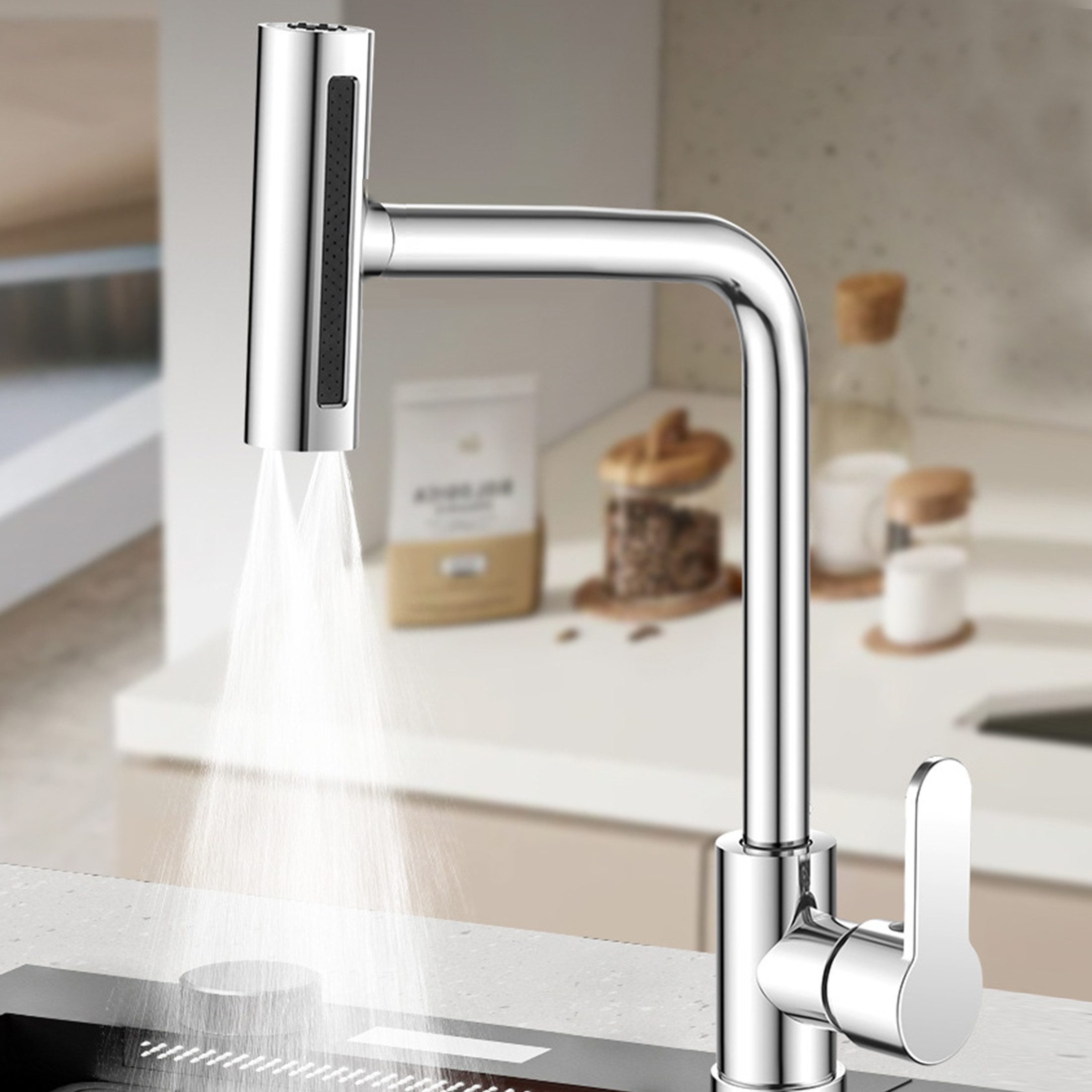 YINDN Küchenarmatur Wasserhahn, Hochdruck Spültischarmatur, Waschtischarmat günstig online kaufen