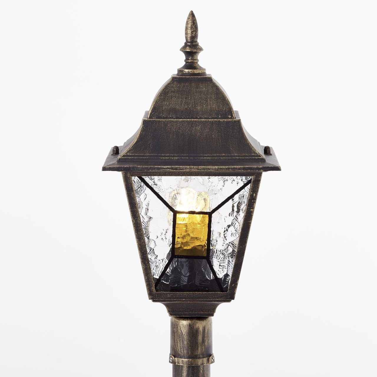 Brilliant Außen-Stehlampe Janel, Janel E27, schwarz 1x A60, Außenstandleuchte 120cm 60W, geeigne gold