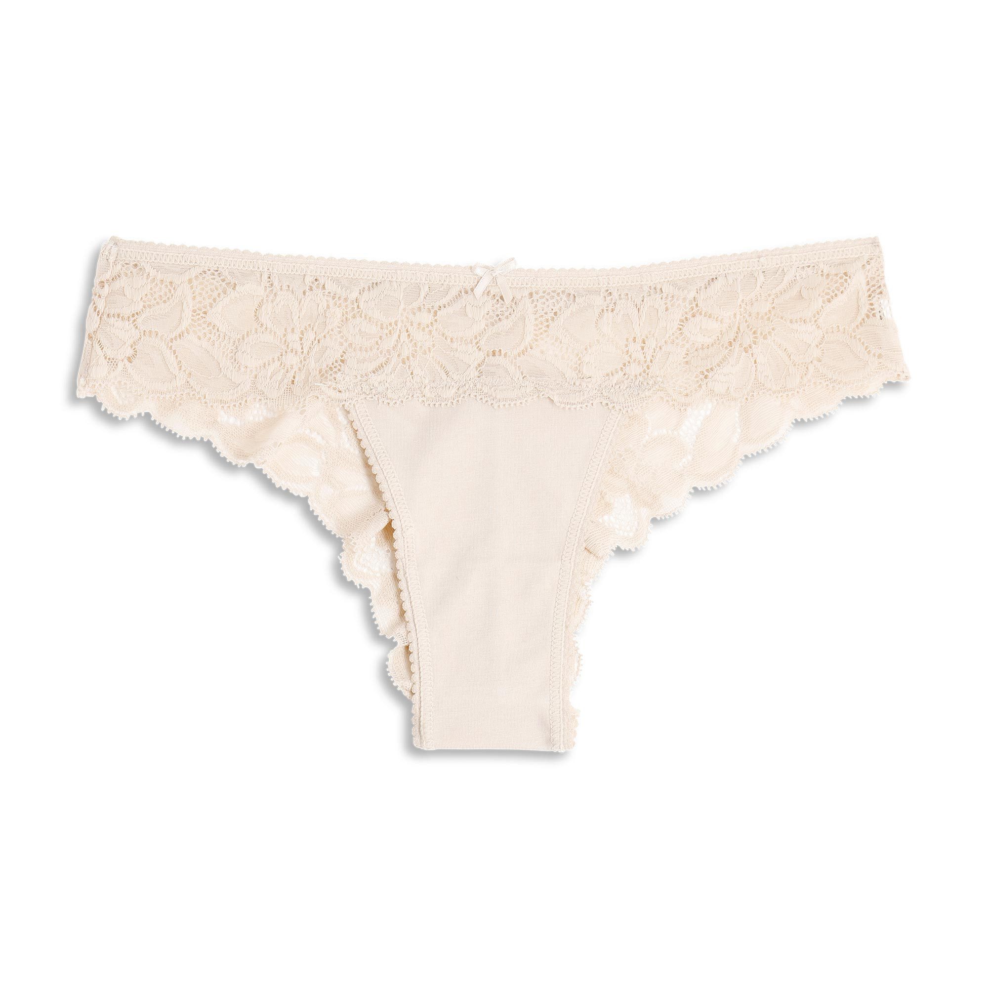 Cotonella Brasilslip COTONELLA adc87 Brazilian Slip mit Spitze MY PIZZO 38-44 beige