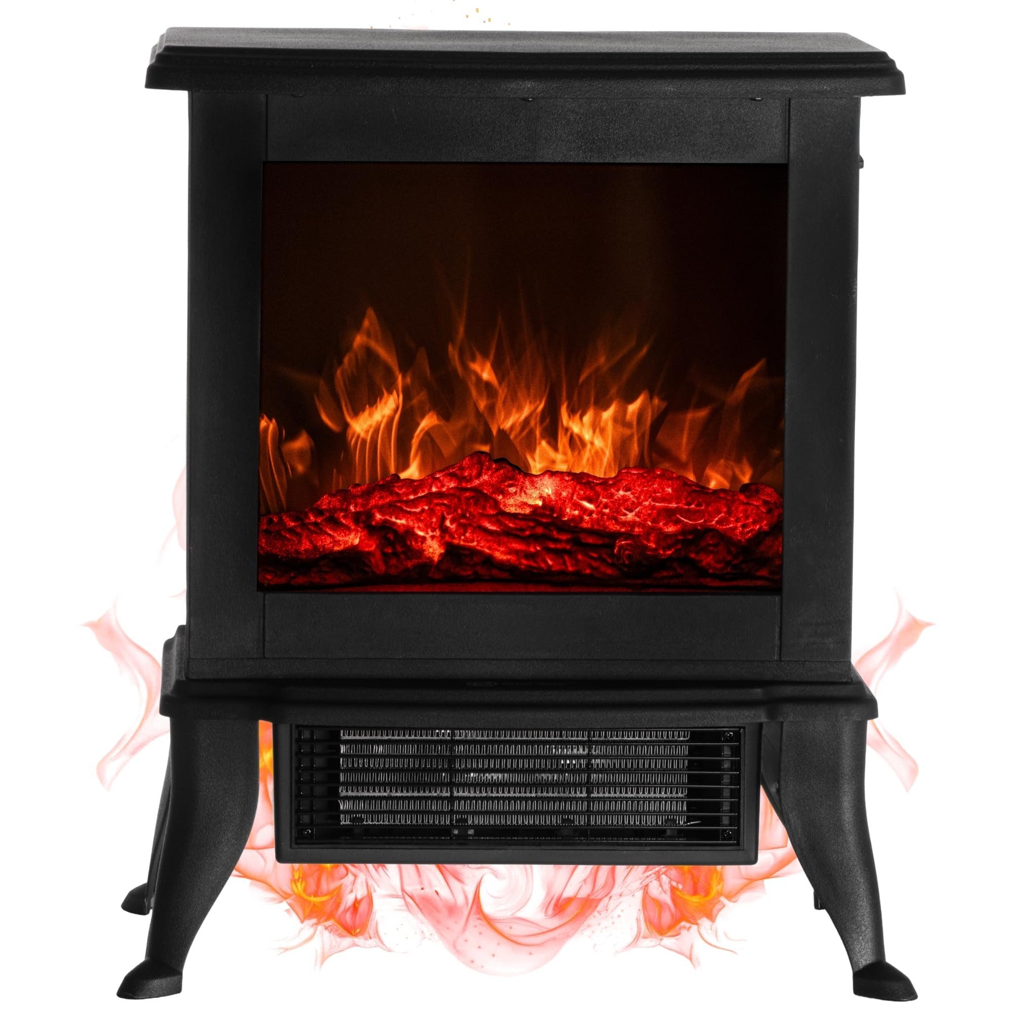 TronicXL Elektrokamin Elektrischer Kamin elektrisch Elektrokamin mit Heizung Flammeneffekt, Ofen Kaminofen Flamme Flammen