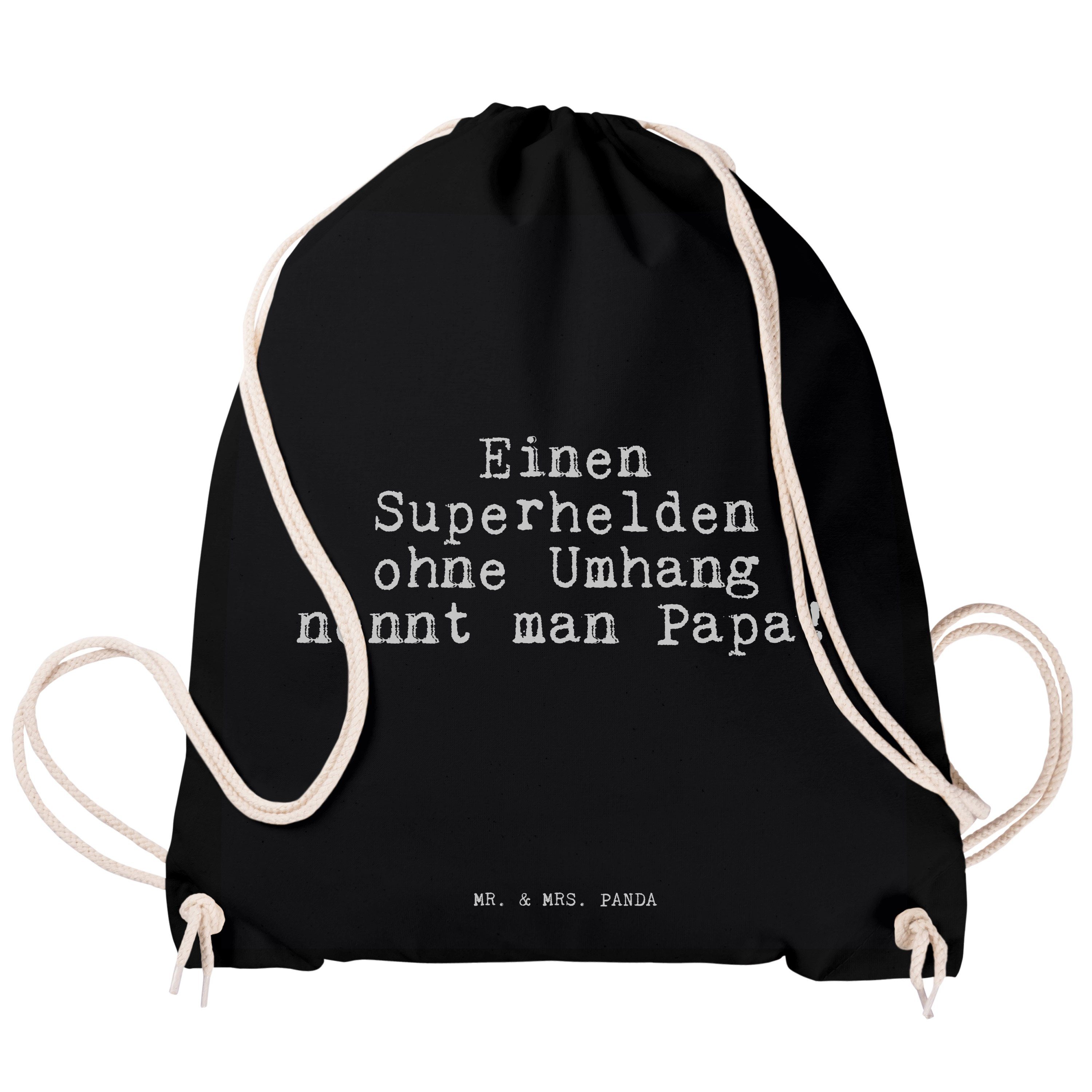 Mr. & Mrs. Panda Sporttasche - Schwarz Geschenk, - Tasche (1-tlg) Männer, Einen Superhelden Umhang... ohne