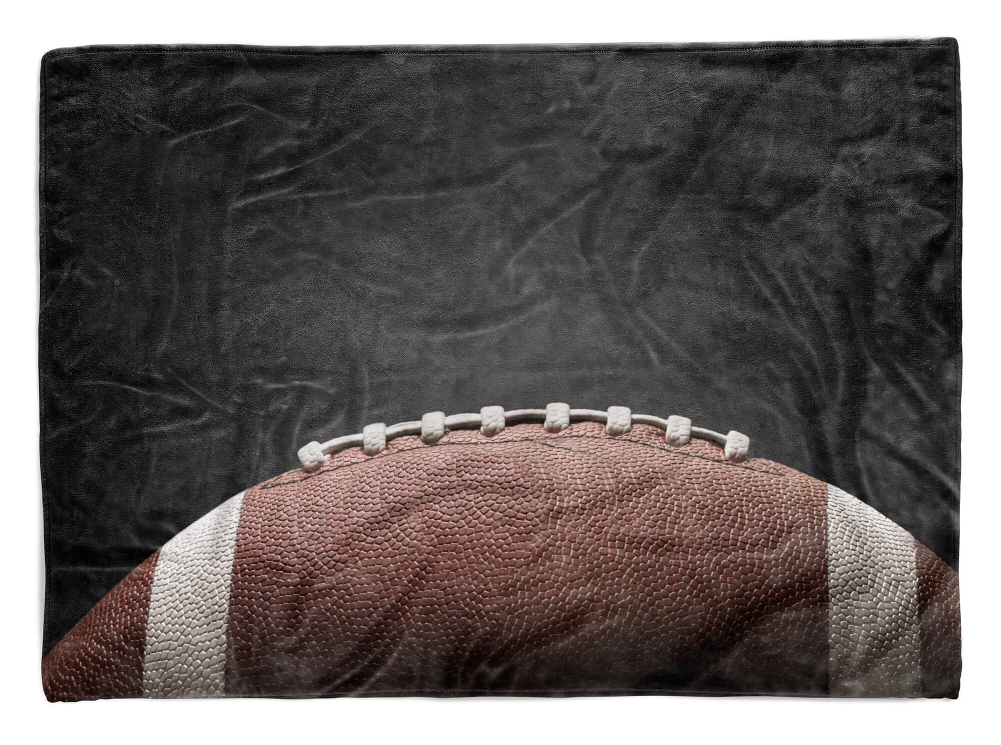 Handtücher Handtuch Strandhandtuch Saunatuch Kuscheldecke mit Fotomotiv American Football, Baumwolle-Polyester-Mix (1-St), Sherpa Flies Tagesdecke