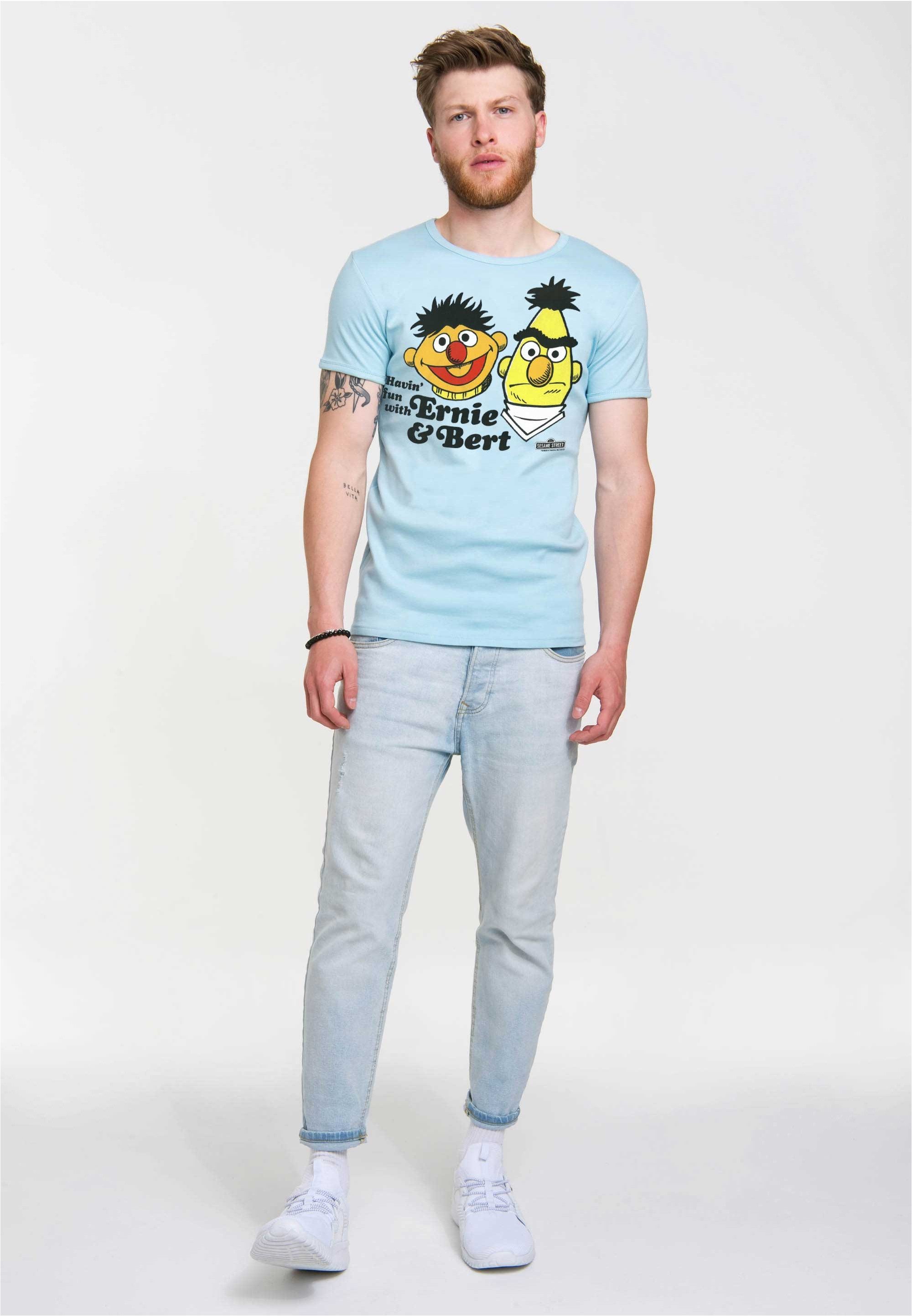 LOGOSHIRT T-Shirt Ernie und Bert mit witzigem Print