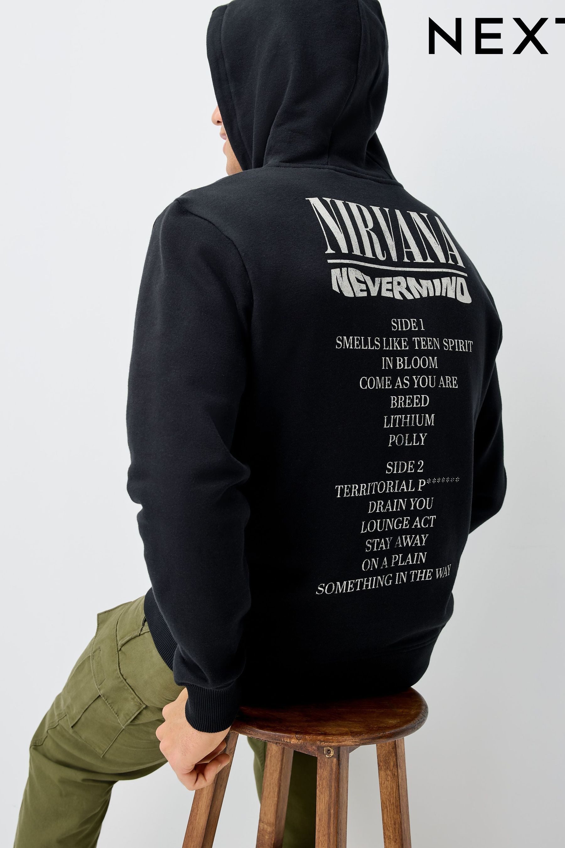 Next Sweater Lizenzierte Kapuzenjacke mit Grafik, Nirvana (1-tlg)