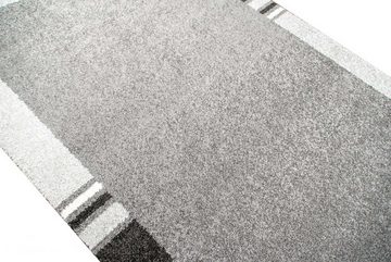 Teppich Designer Teppich Moderner Teppich Wohnzimmer Teppich Kurzflor Teppich Barock Design Grau Beige, Teppich-Traum, rechteckig, Höhe: 18 mm