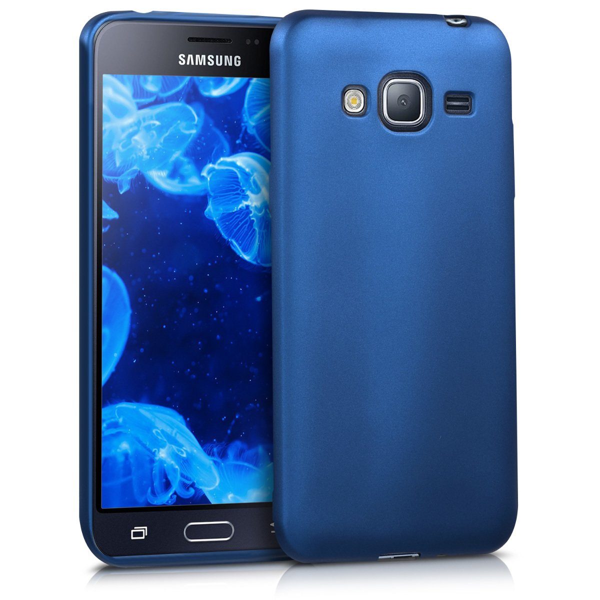 kwmobile Handyhülle Case für Samsung Galaxy J3 (2016) DUOS, Hülle Silikon  metallisch schimmernd - Handyhülle Cover