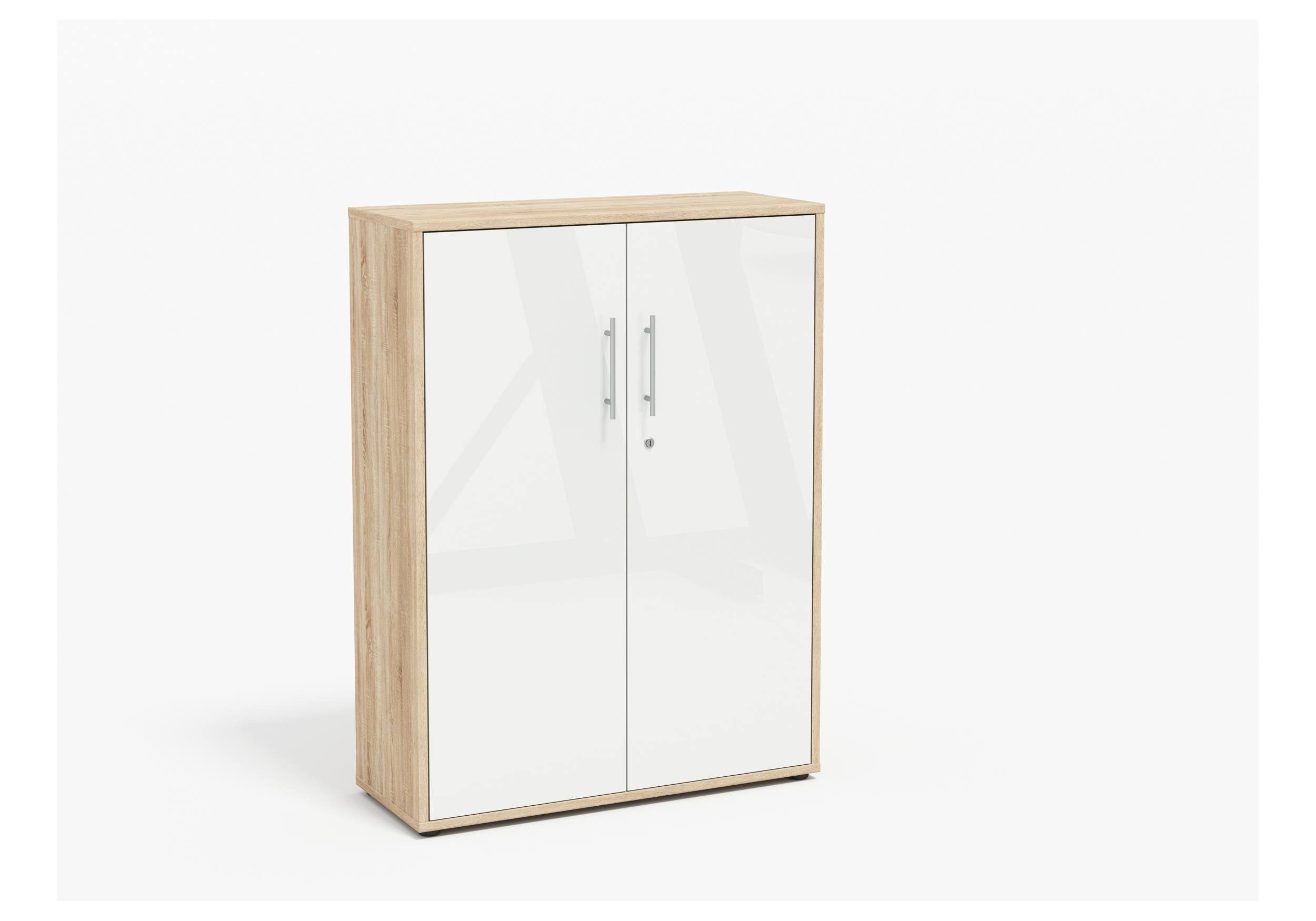 BMG Möbel Aktenschrank Office Edition (ideal für Aktenordner) 3 OH, abschließbar, Hochglanz lackiert oder matt