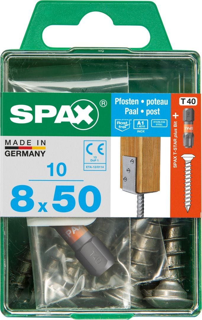 50 mm Pfostenschrauben Spax 8.0 Stk. SPAX Holzbauschraube x - 40 10 TX