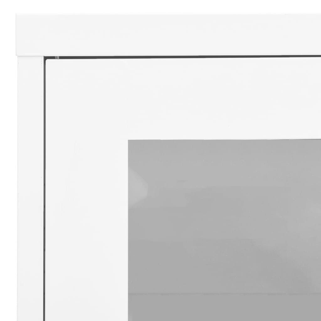 vidaXL Kleiderschrank Büroschrank 90x40x70 Stahl cm Weiß