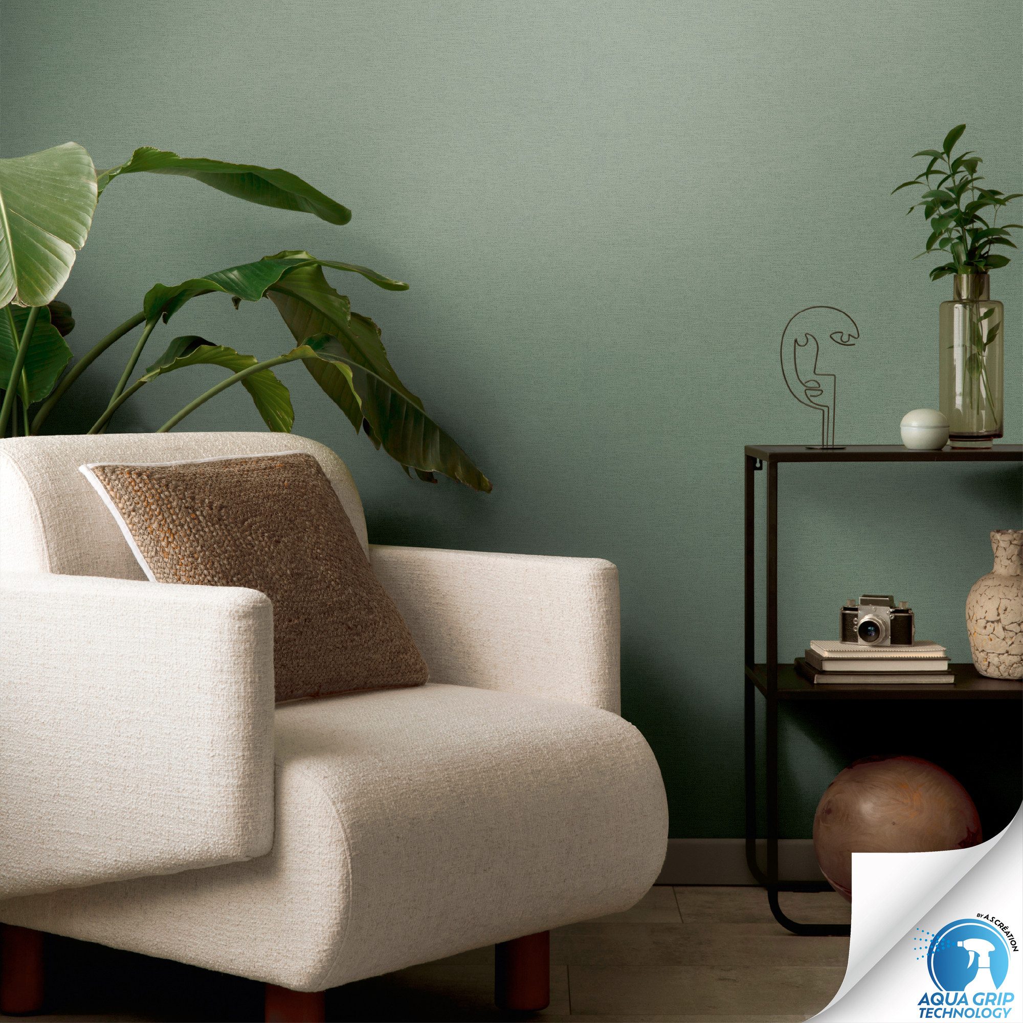 living walls Vliestapete DesignDrop vorgeleimte Tapete Unitapete einfarbig modern, strukturiert, matt, (1 St), einfarbige Vliestapete vorgekleistert für Schlafzimmer Wohnzimmer Flur