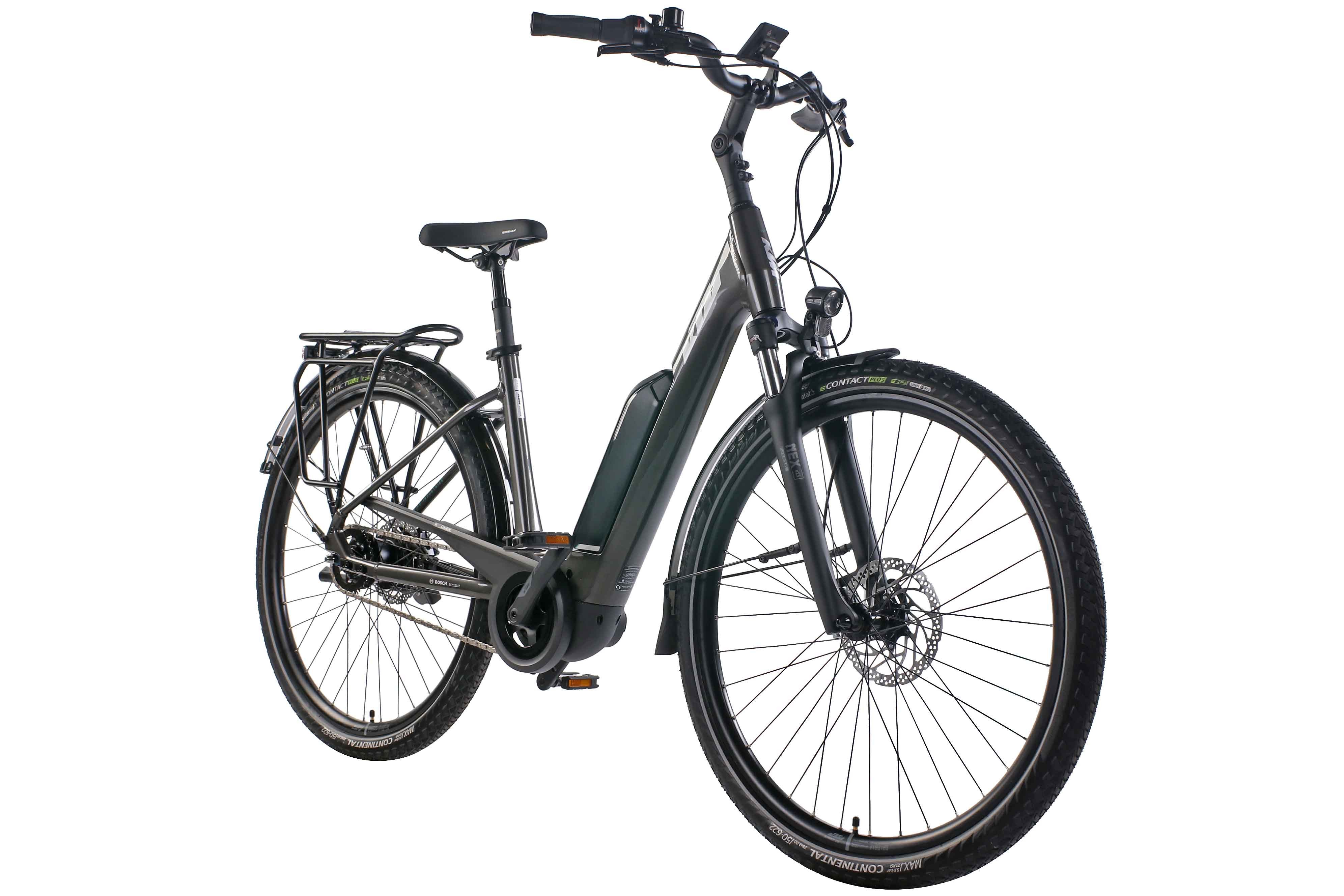 KTM E-Bike KTM Macina Central P510 545 Wh Damen grau 2025, 5 Gang Shimano Nexus 5 Disc CL 36H 135-10, Nabenschaltung, Bosch Performance Line smart System, 545 Wh
