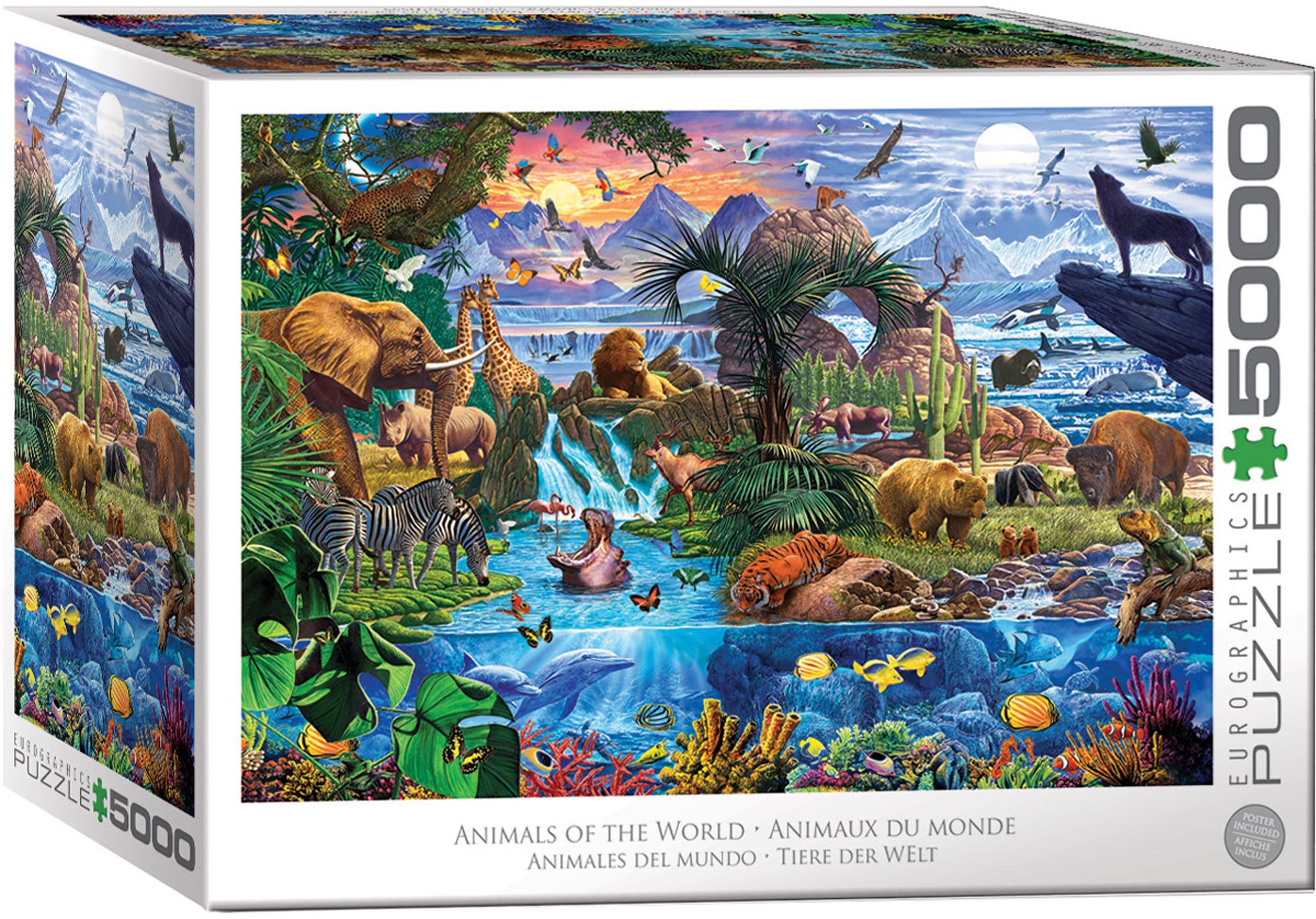 Puzzle 5000 Teile Puzzle - Wildlife - Tiere der Welt, Puzzleteile