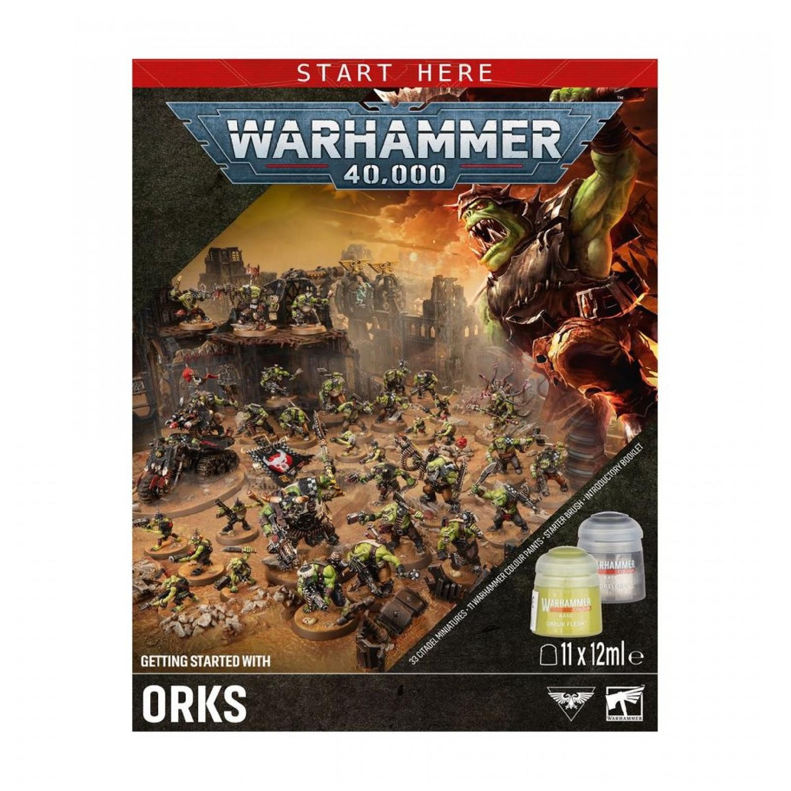 Games Workshop Modellbausatz Warhammer 40000 - Getting Started with Orks (ENG)