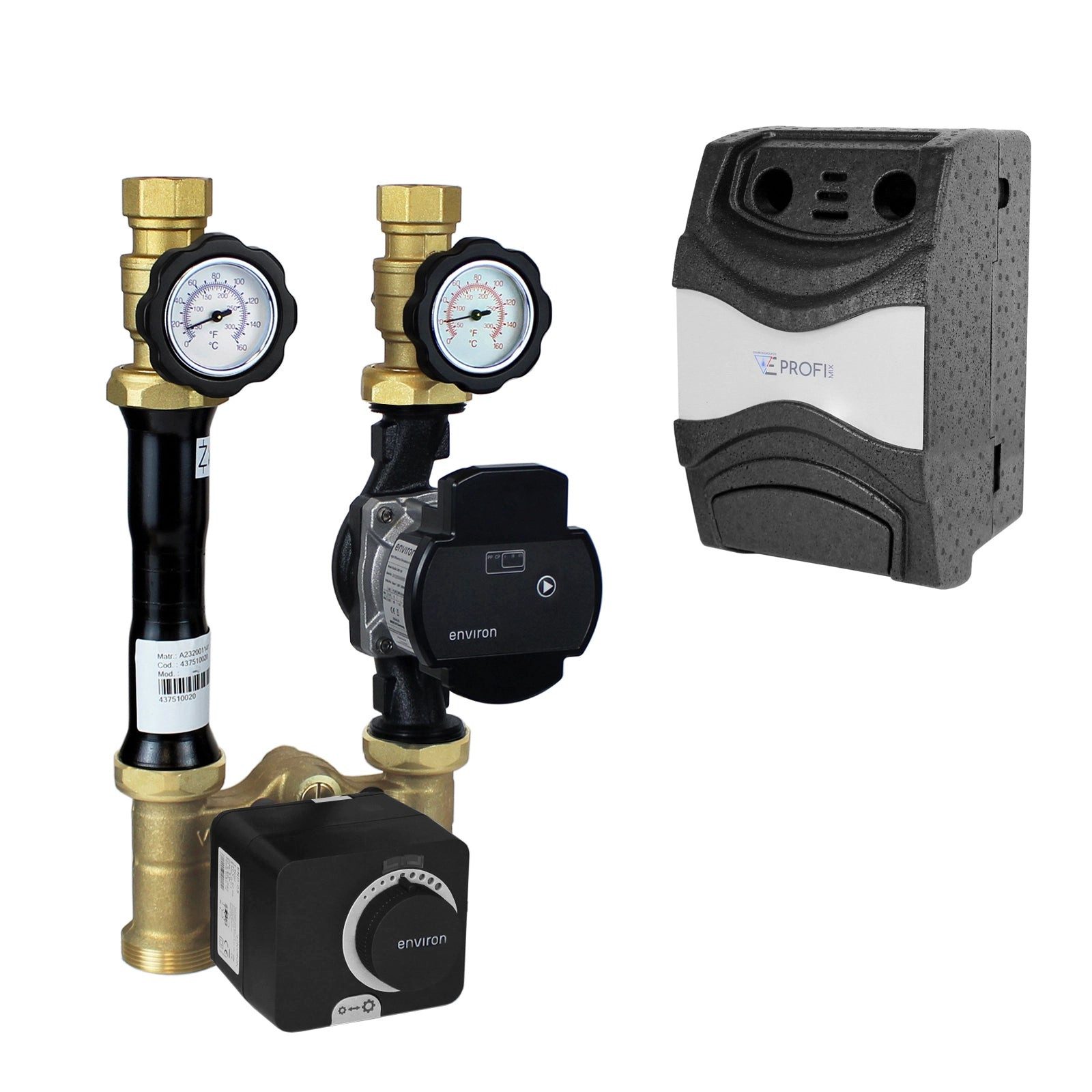 Environ Sicherheitsgruppe Environ Modulverteiler Gruppe 4x gemischte Heizkreise mit Verteilerbal