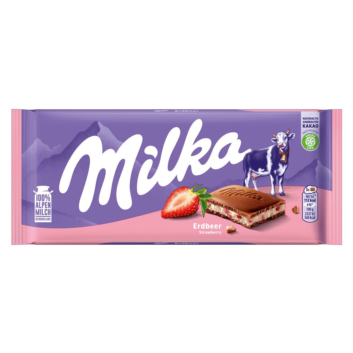 MILKA Schokolade, Milka Erdbeer-Joghurt