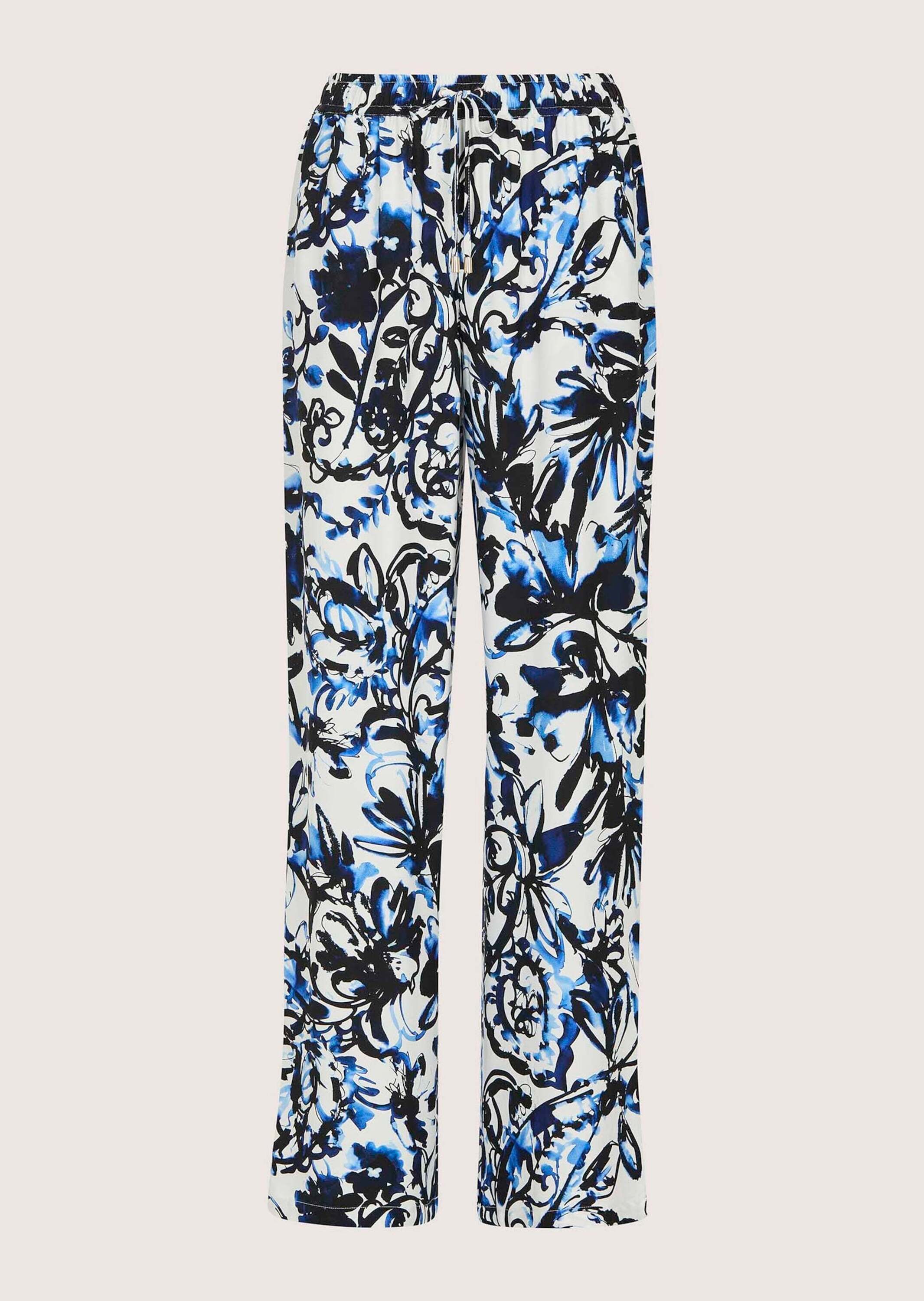 Stoffhose Sommerhose mit Allover-Print