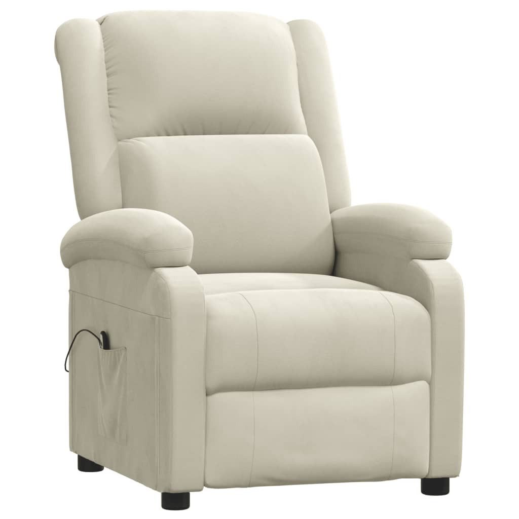 vidaXL Sessel Relaxsessel Elektrisch Creme Samt günstig online kaufen