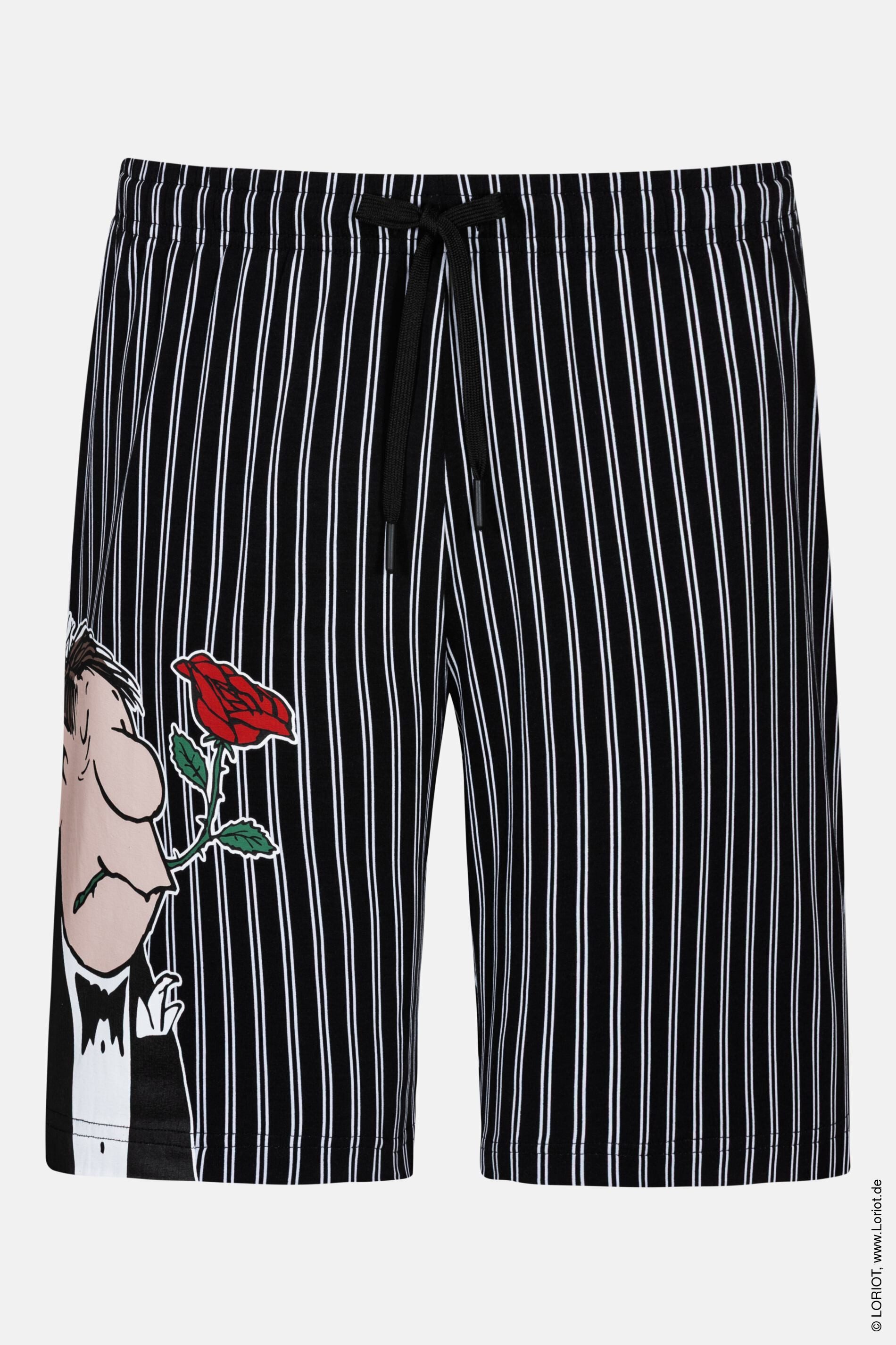 Mey Schlafhose Mey male Hose kurz Serie mey x LORIOT (1-tlg) Limited Edition mit LORIOT