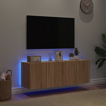 vidaXL TV-Schrank TV-Wandschränke mit LED-Leuchten 2 Stk Sonoma-Eiche 60x35x41cm