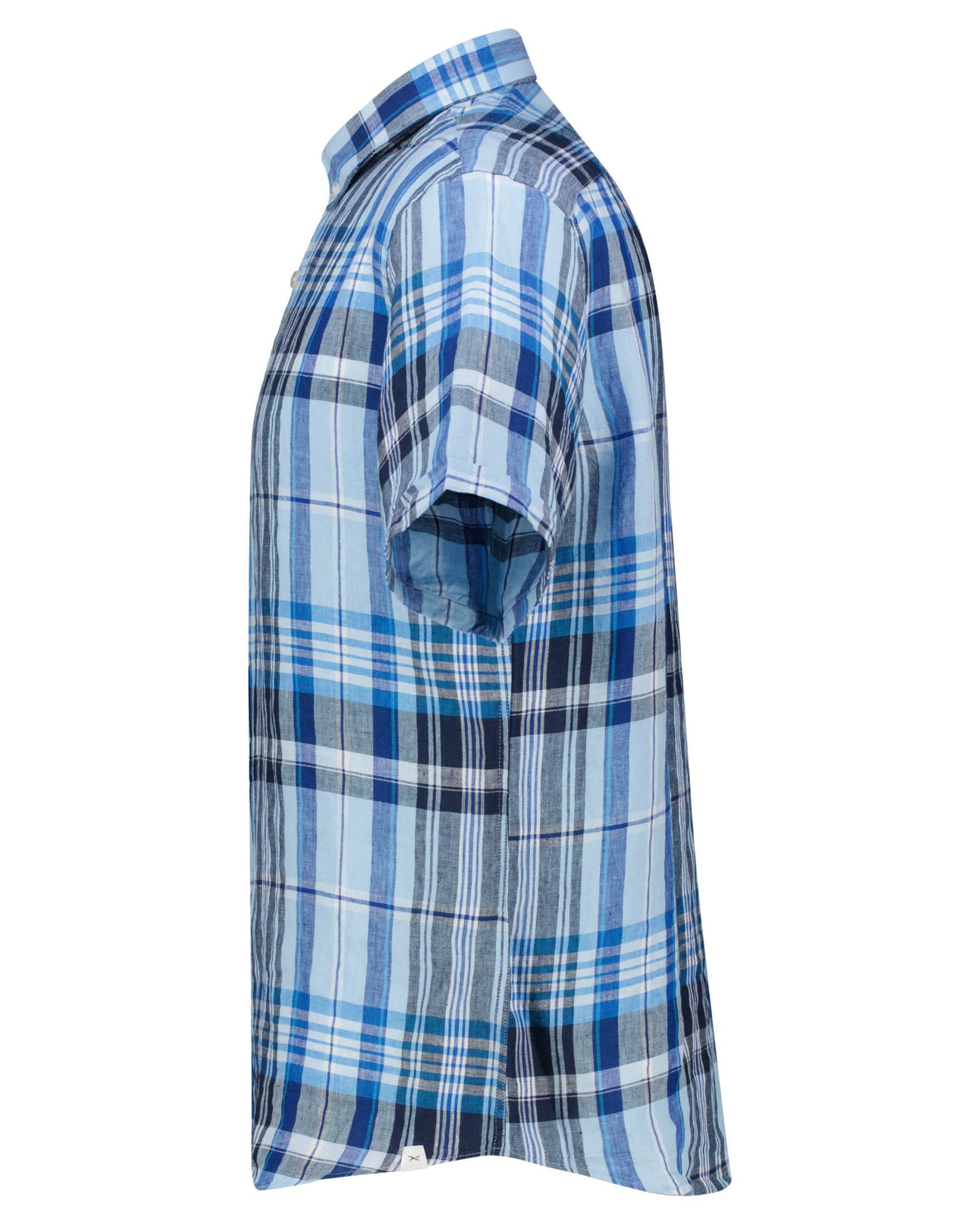 DAN blau Modern Fit Langarmhemd Herren (51) Brax (1-tlg) Kurzarm Hemd