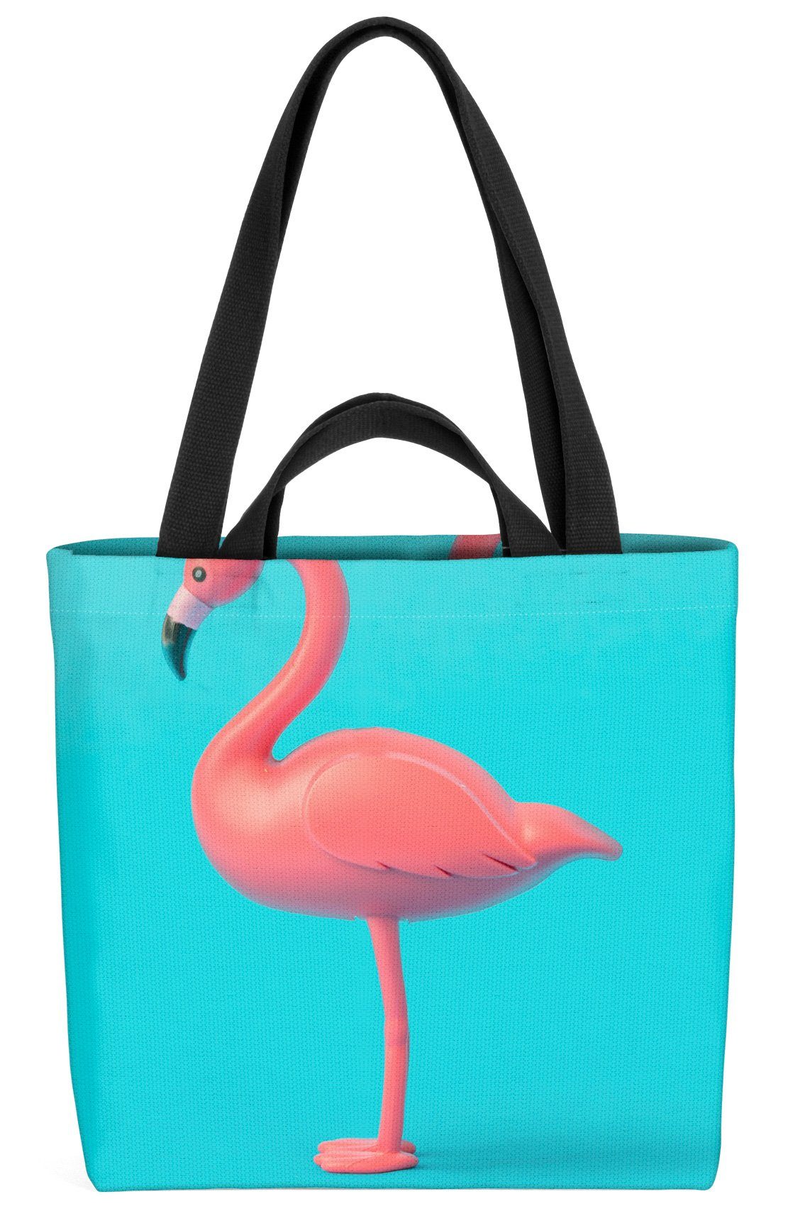 VOID Henkeltasche (1-tlg), Flamingo Türkis Sommer Strand Urlaubs-Reise Swimming-Pool Badesachen
