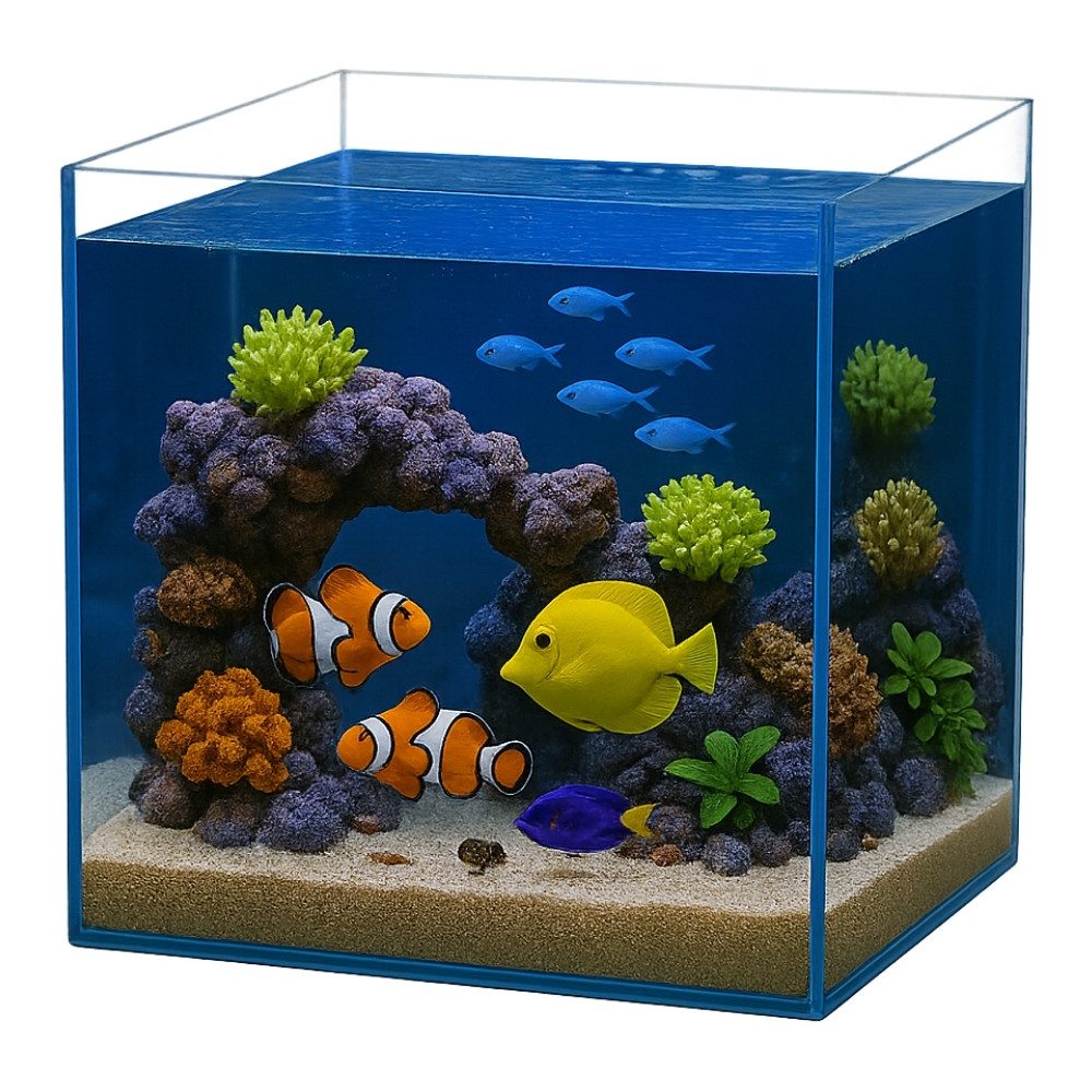 GarPet Aquarium Würfel Aquarium Becken 30 35 40 Glasaquarium Garnelen Nano Cube
