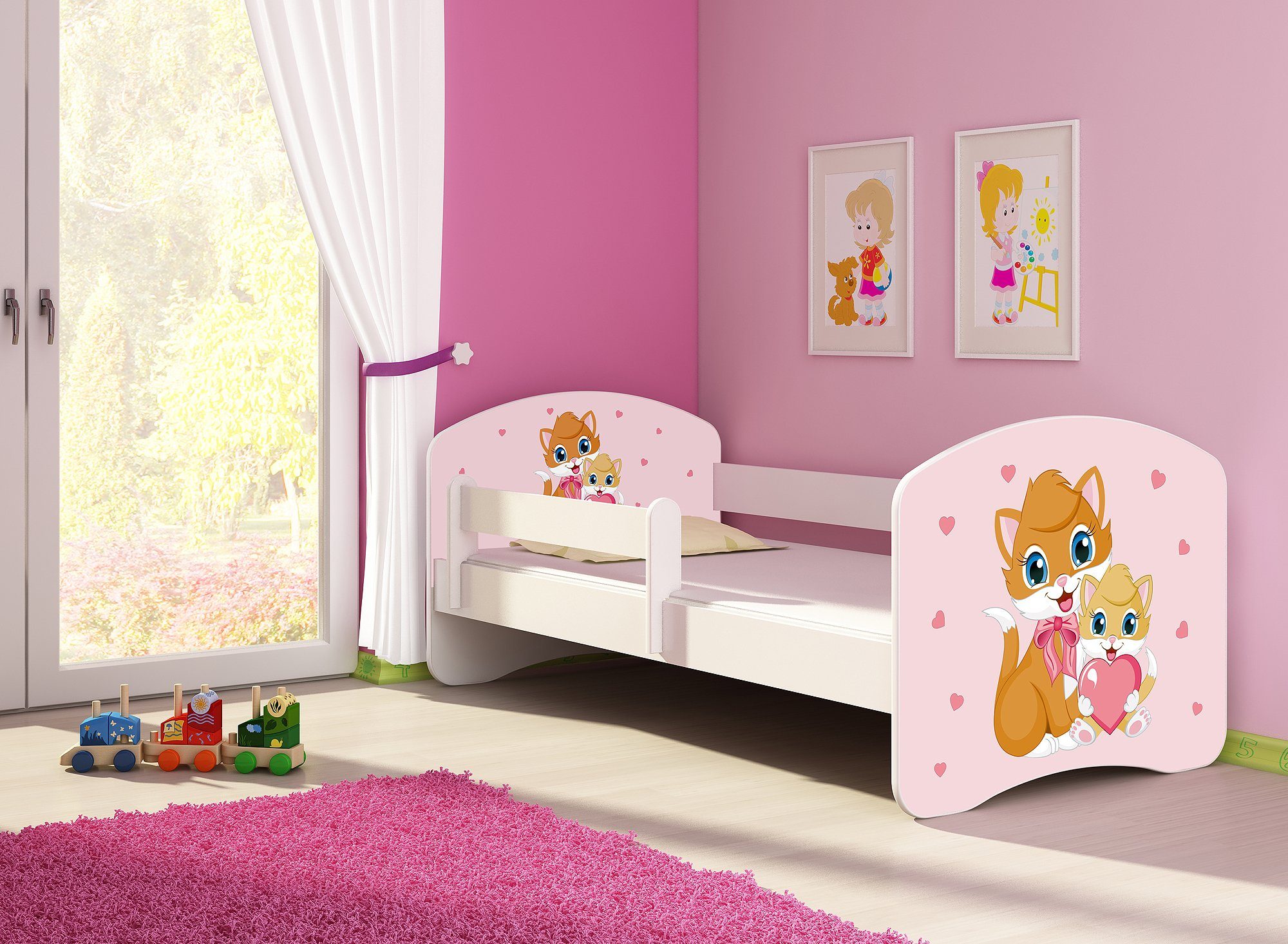 Clamaro Kinderbett (Kinderbett, Babybett 70x140, 80x160, 80x180cm Juniorbet günstig online kaufen