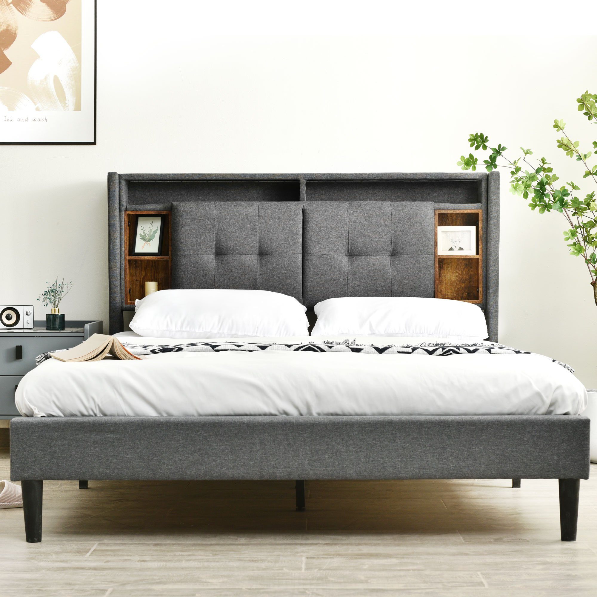 BlingBin Polsterbett Bett (Doppelbett mit LED-Beleuchtung, günstig online kaufen