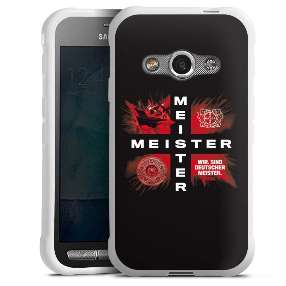 DeinDesign Handyhülle Bayer 04 Leverkusen Meister Offizielles Lizenzprodukt, Samsung Galaxy Xcover 3 Silikon Hülle Bumper Case Handy Schutzhülle