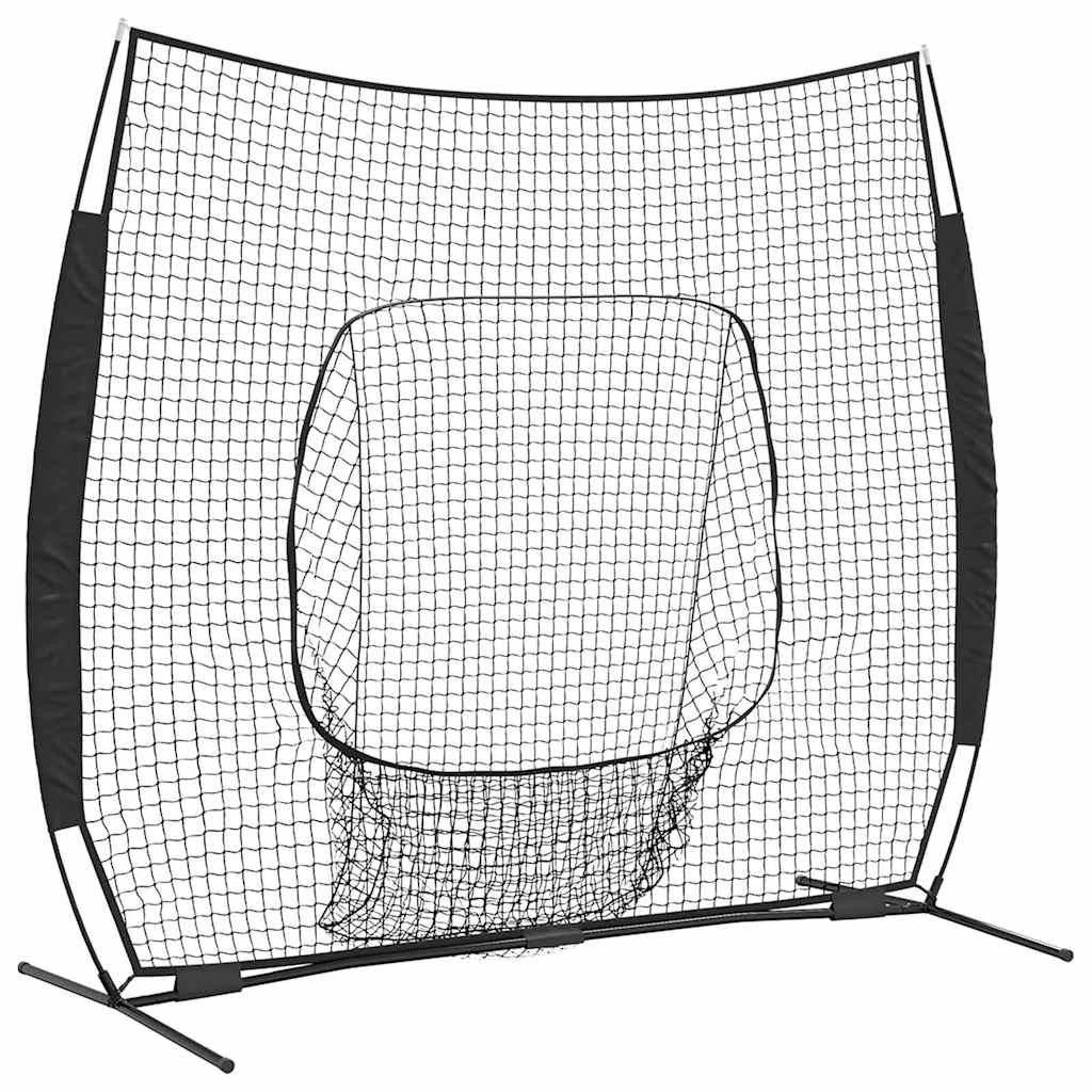 vidaXL Baseball Baseball-Übungsnetz Schwarz 250 x 106 x 209 cm Polyester (1-St)