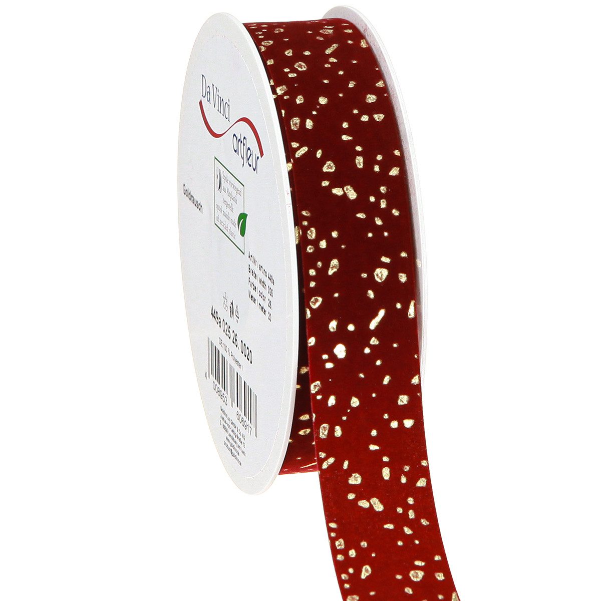 Dekoband Deko Band Seidenband Rot Gold 15mm 20m Geschenkband Weihnachten