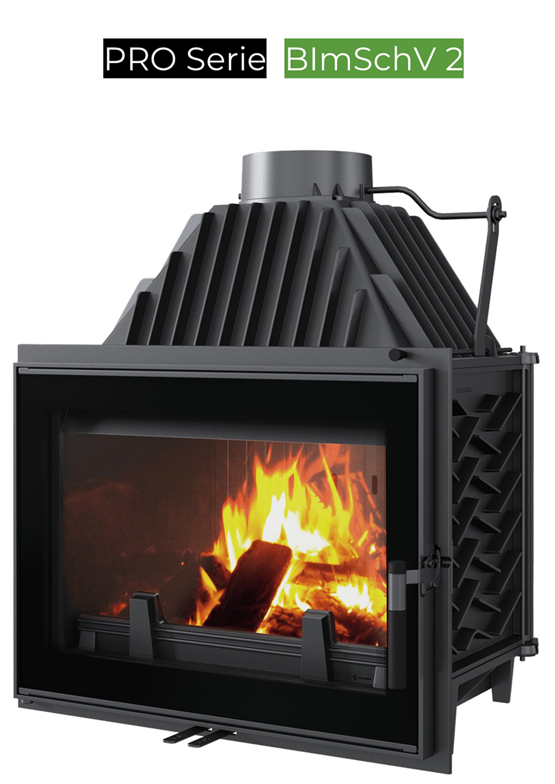 Kratki Kamineinsätze Kamineinsatz Gusseisen KRATKI ZOSIA 12 kW Ø 200, 12 kW