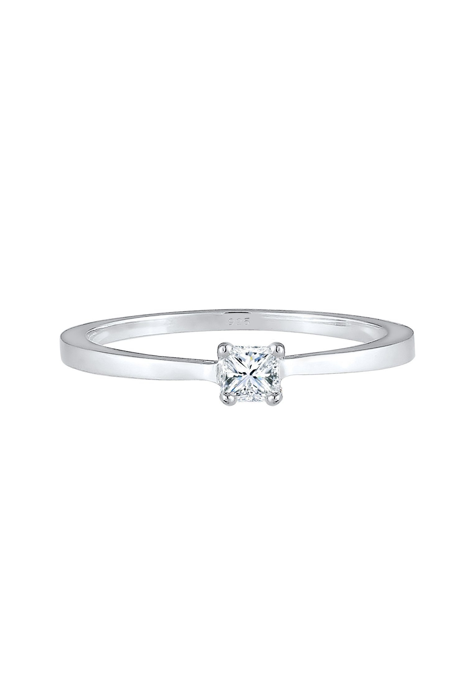 Elli DIAMONDS Verlobungsring Diamant 0.1 ct. Solitär Verlobung 925 Silber