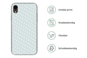 MuchoWow Handyhülle Design - Geometrie - Muster - Grün, Handyhülle Apple iPhone XR, Smartphone-Bumper, Print, Handy