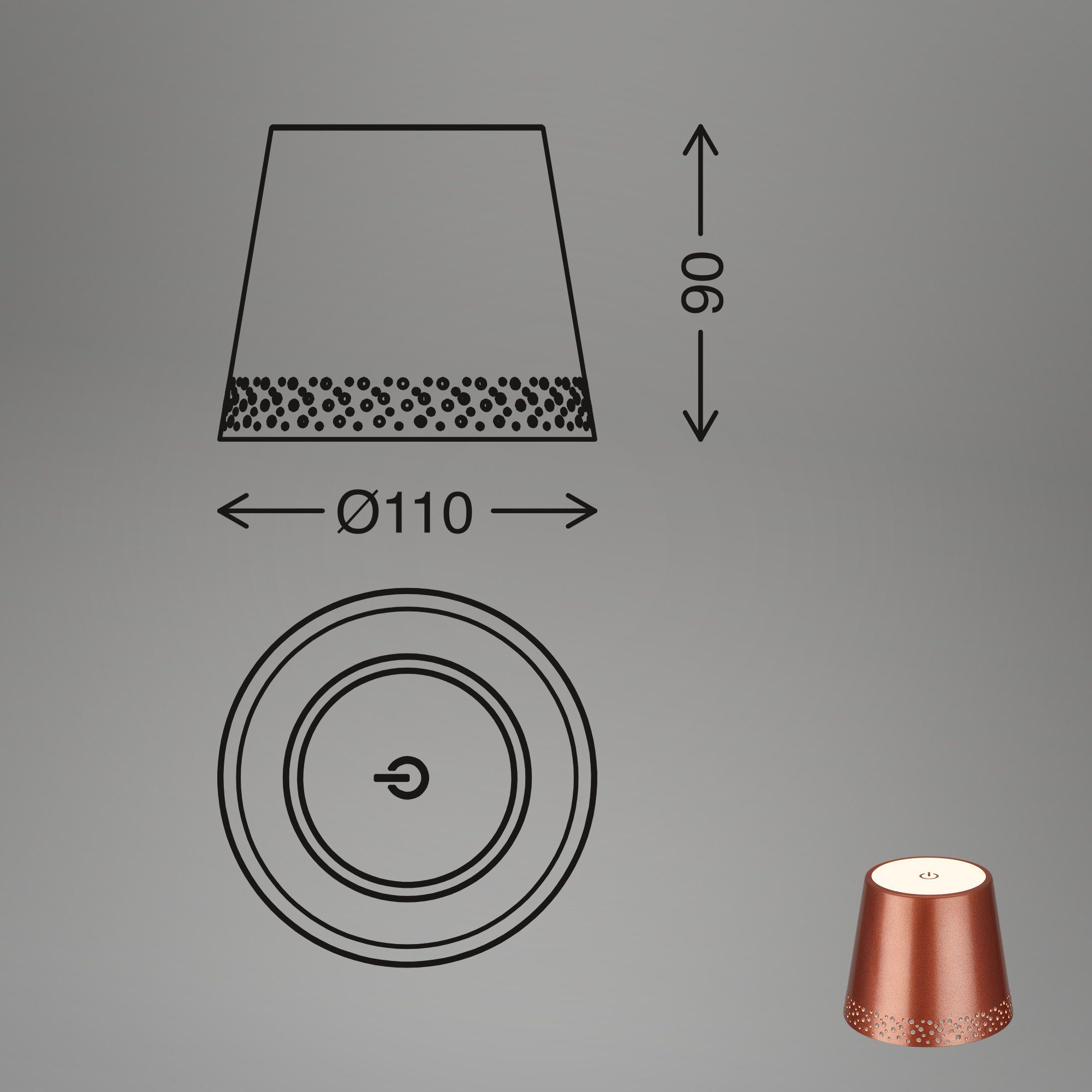 Warmweiß Tischleuchte verbaut, fest 7485013, Leuchten Briloner LED